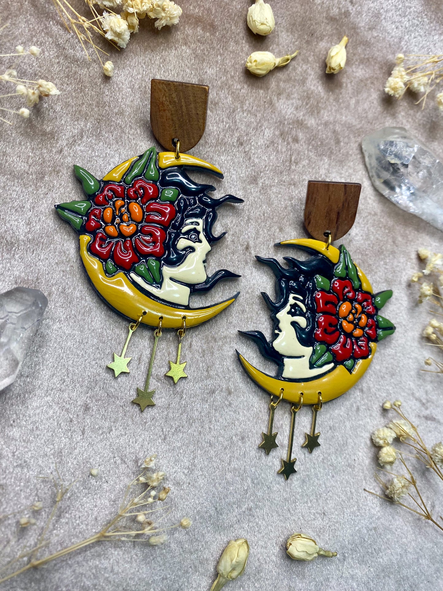 Girl on the Moon Earrings
