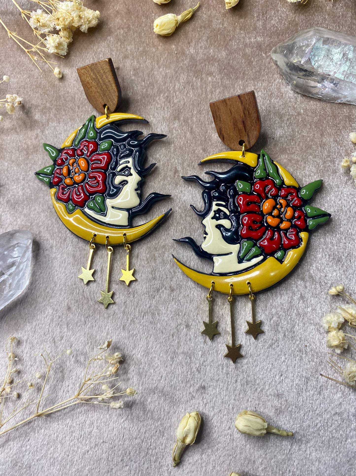 Girl on the Moon Earrings