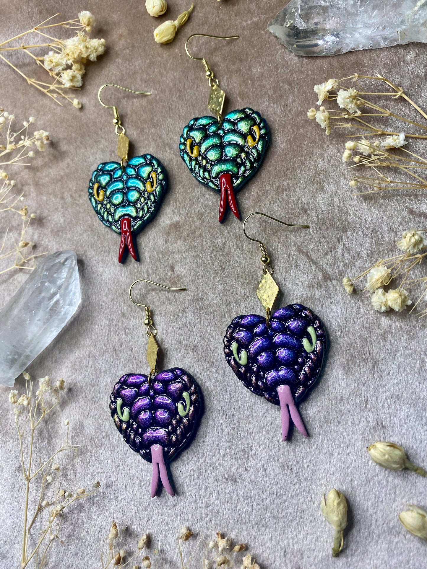 Color Shift Snake Charmer Earrings
