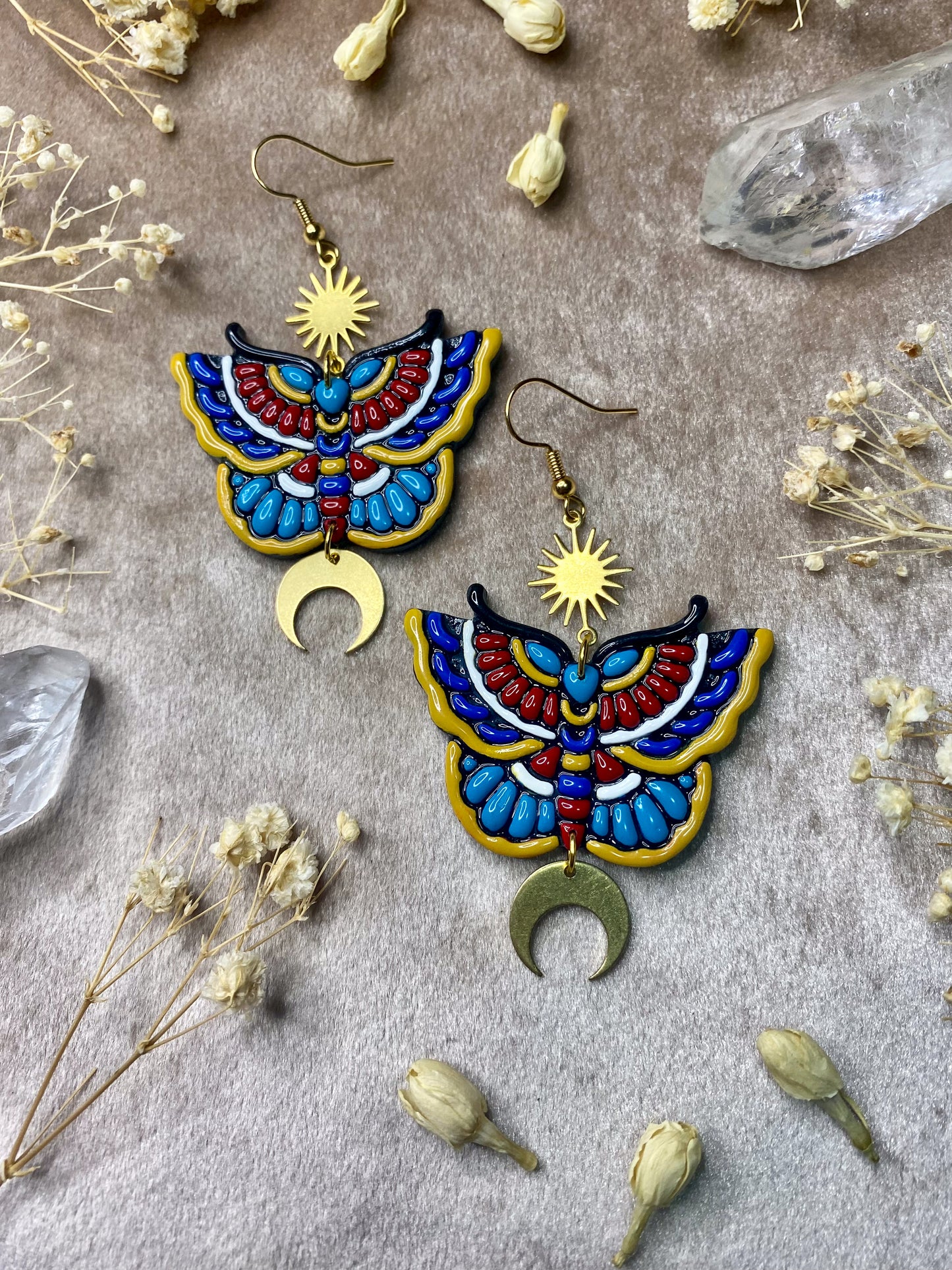 Intricate Moth Earrings