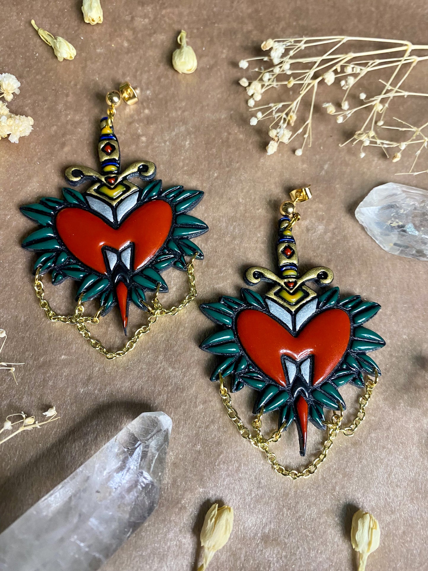 Stabbed in the Heart Earrings