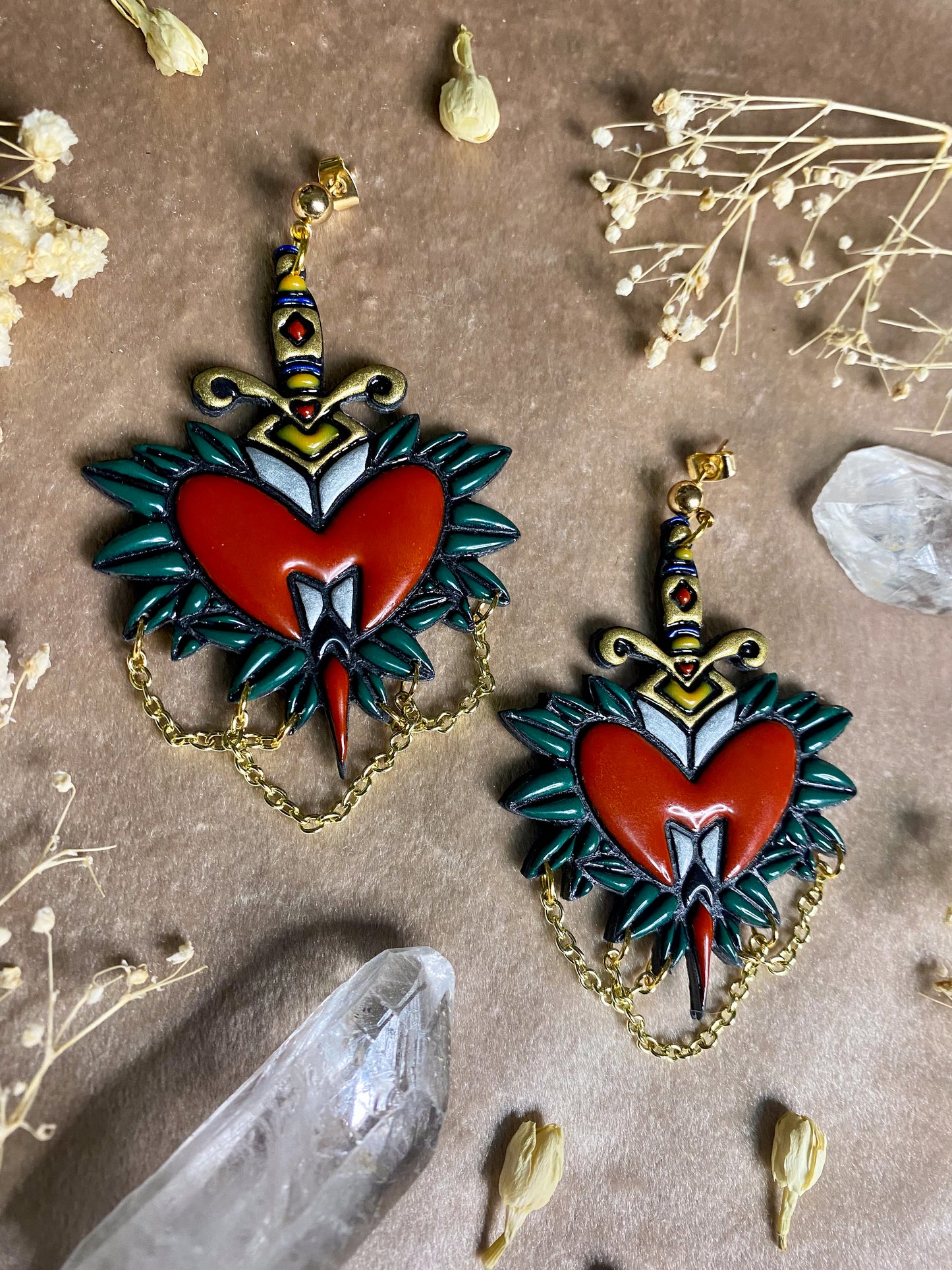 Stabbed in the Heart Earrings