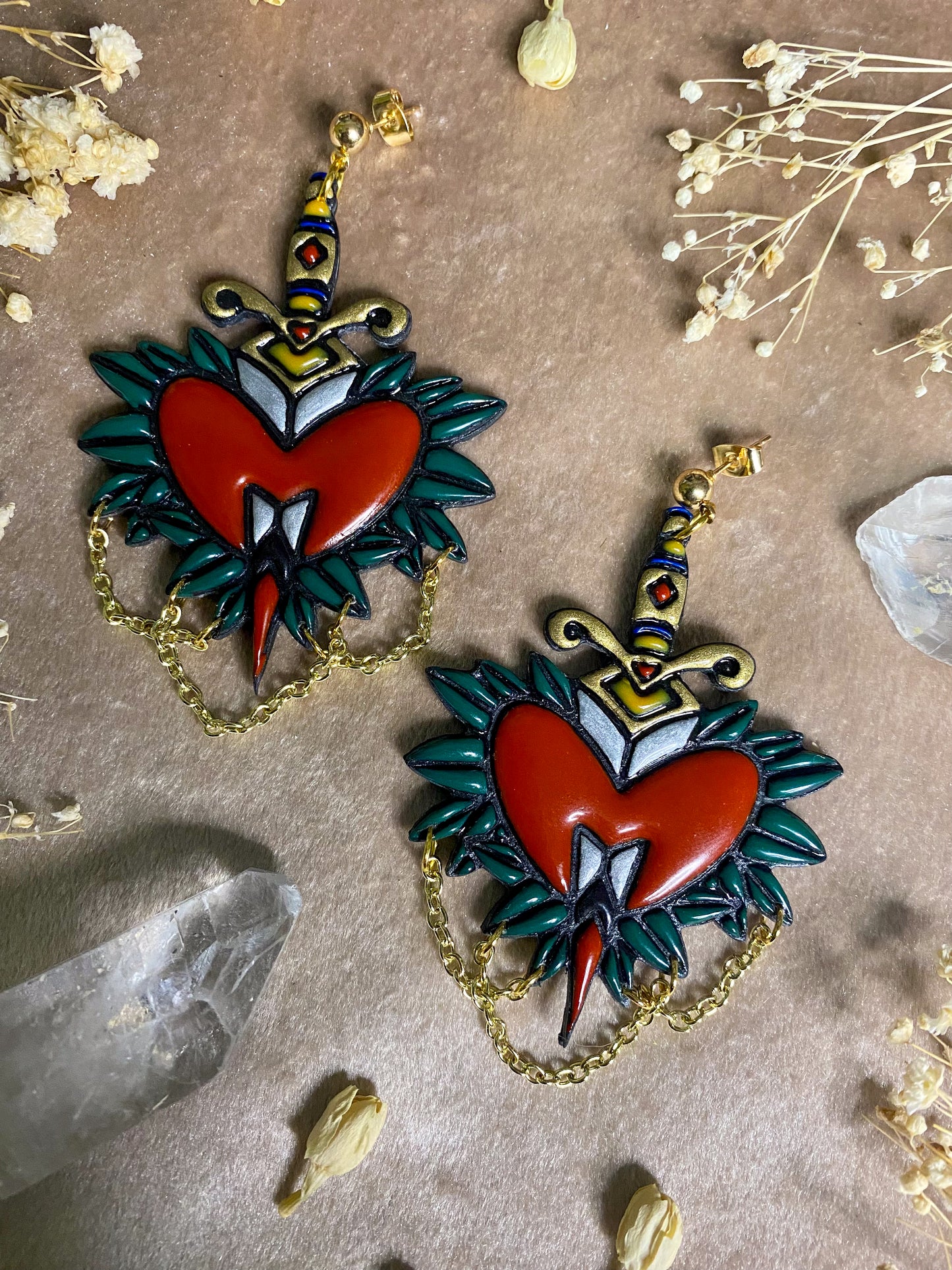 Stabbed in the Heart Earrings