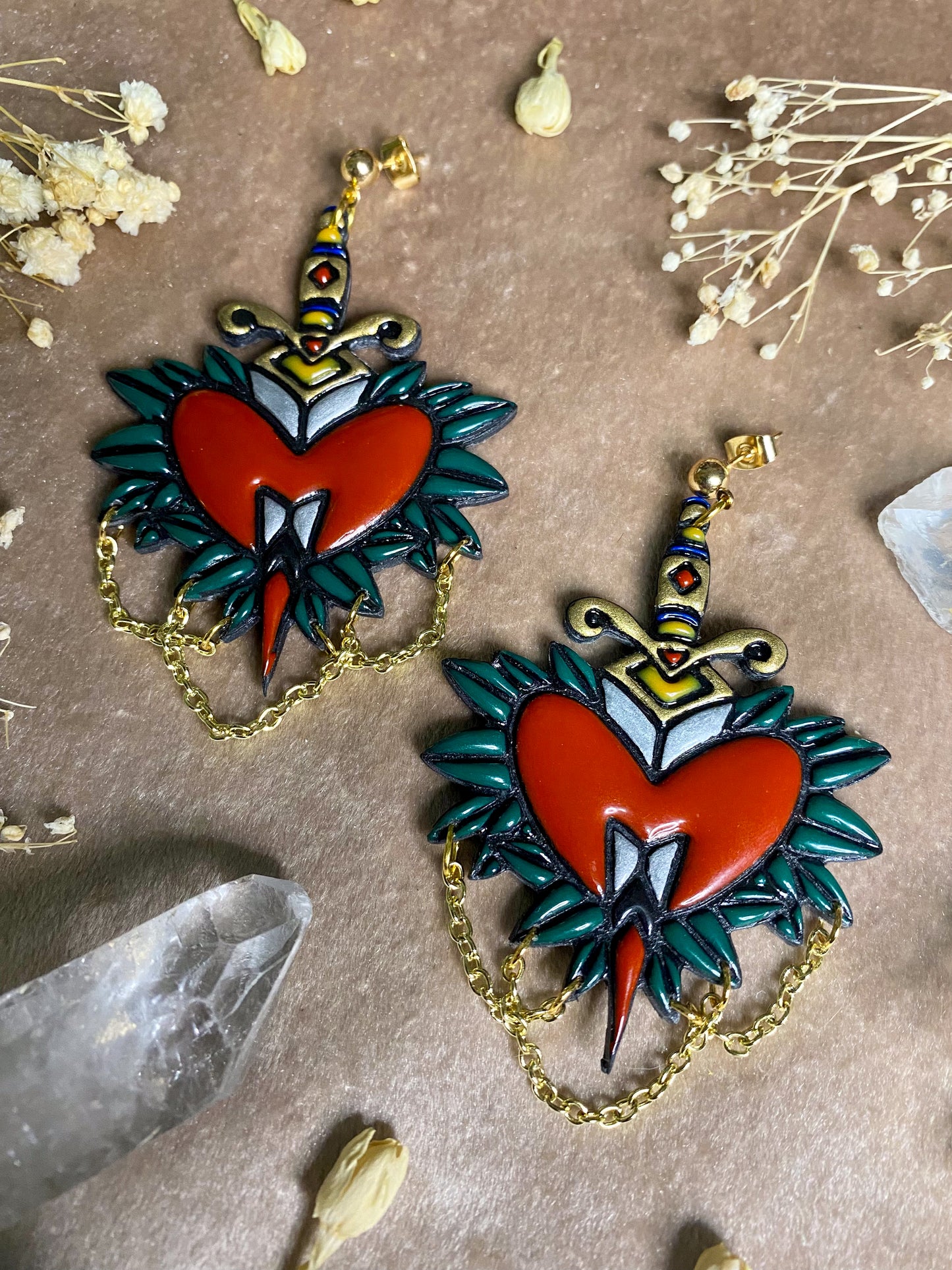 Stabbed in the Heart Earrings