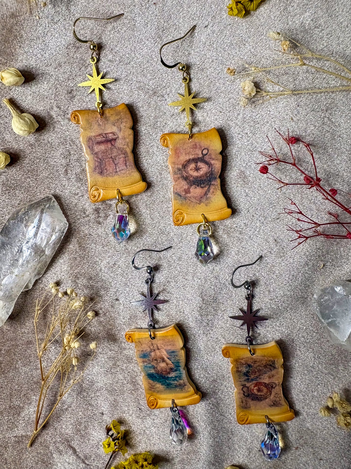 Pirate Scroll Earrings