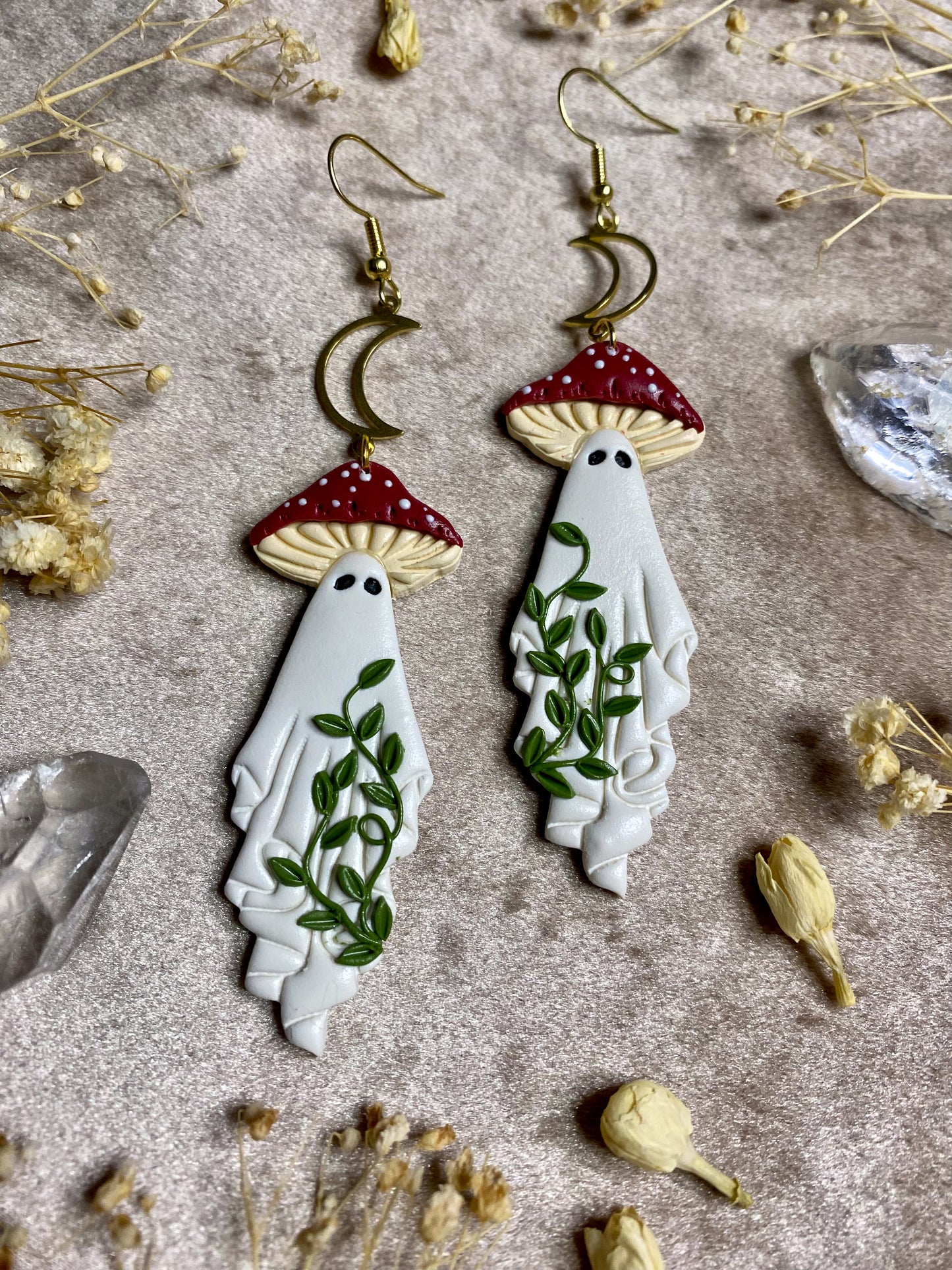 Mushroom Ghost Earrings