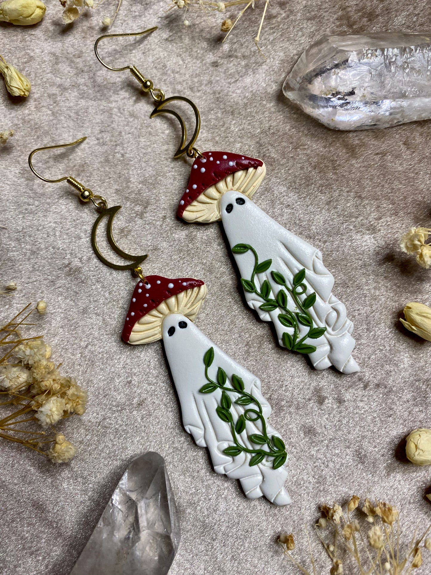 Mushroom Ghost Earrings