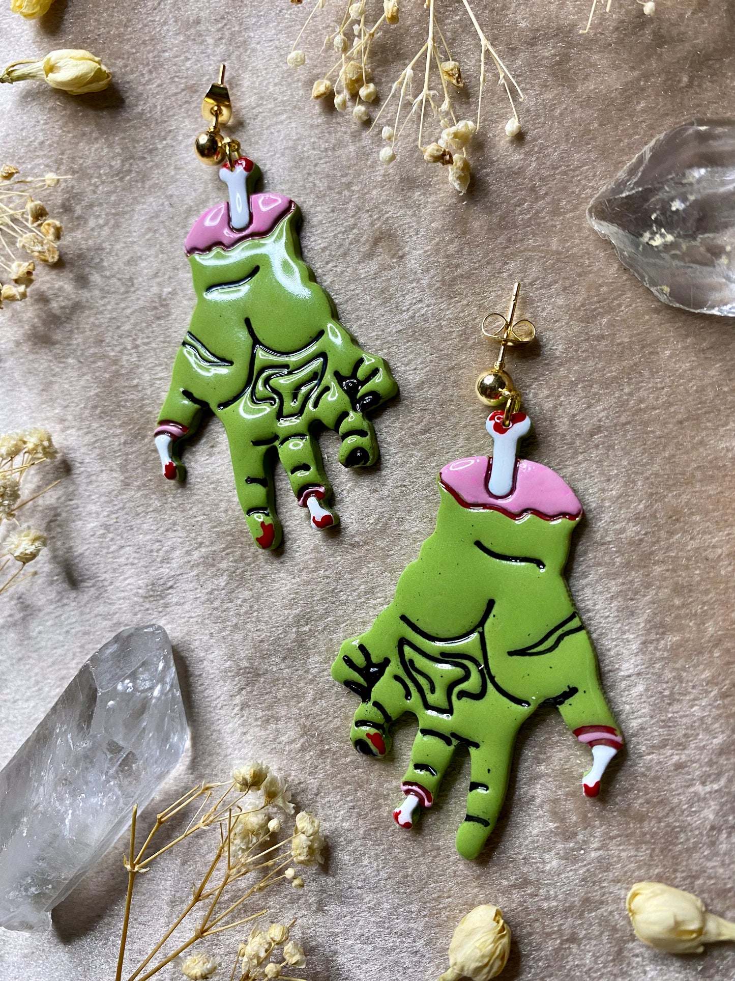 Zombie Hand Earrings