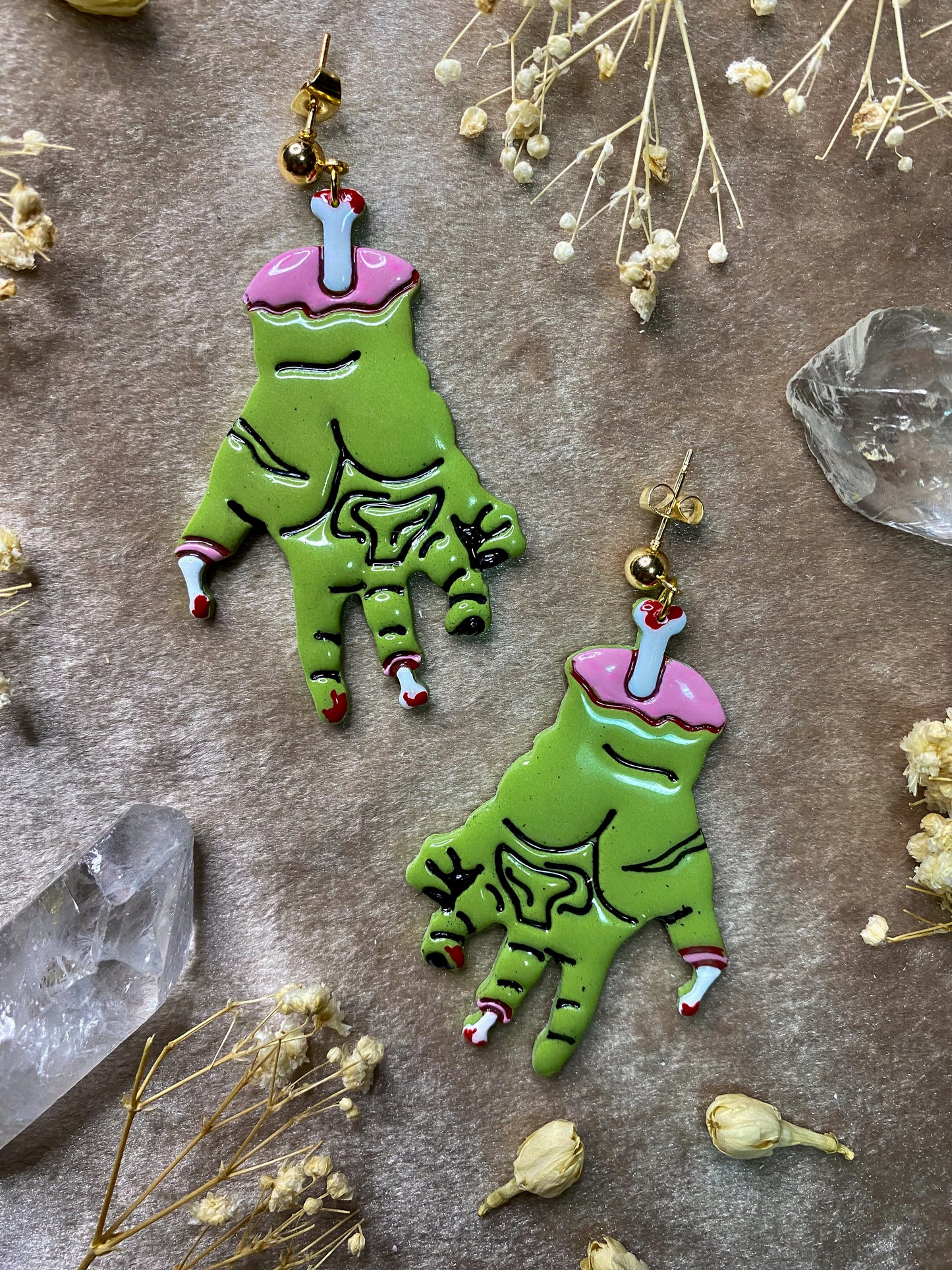 Zombie Hand Earrings