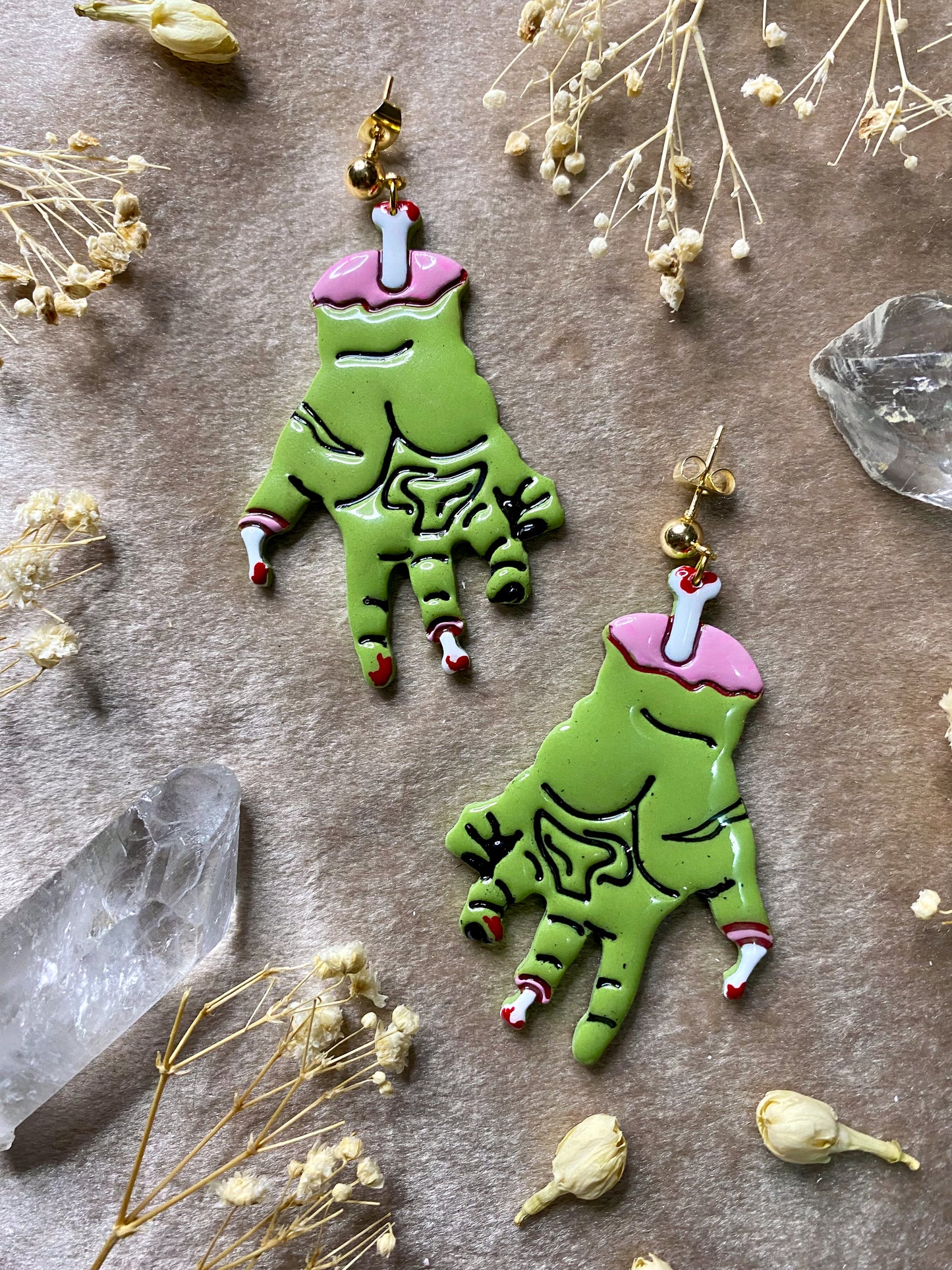 Zombie Hand Earrings
