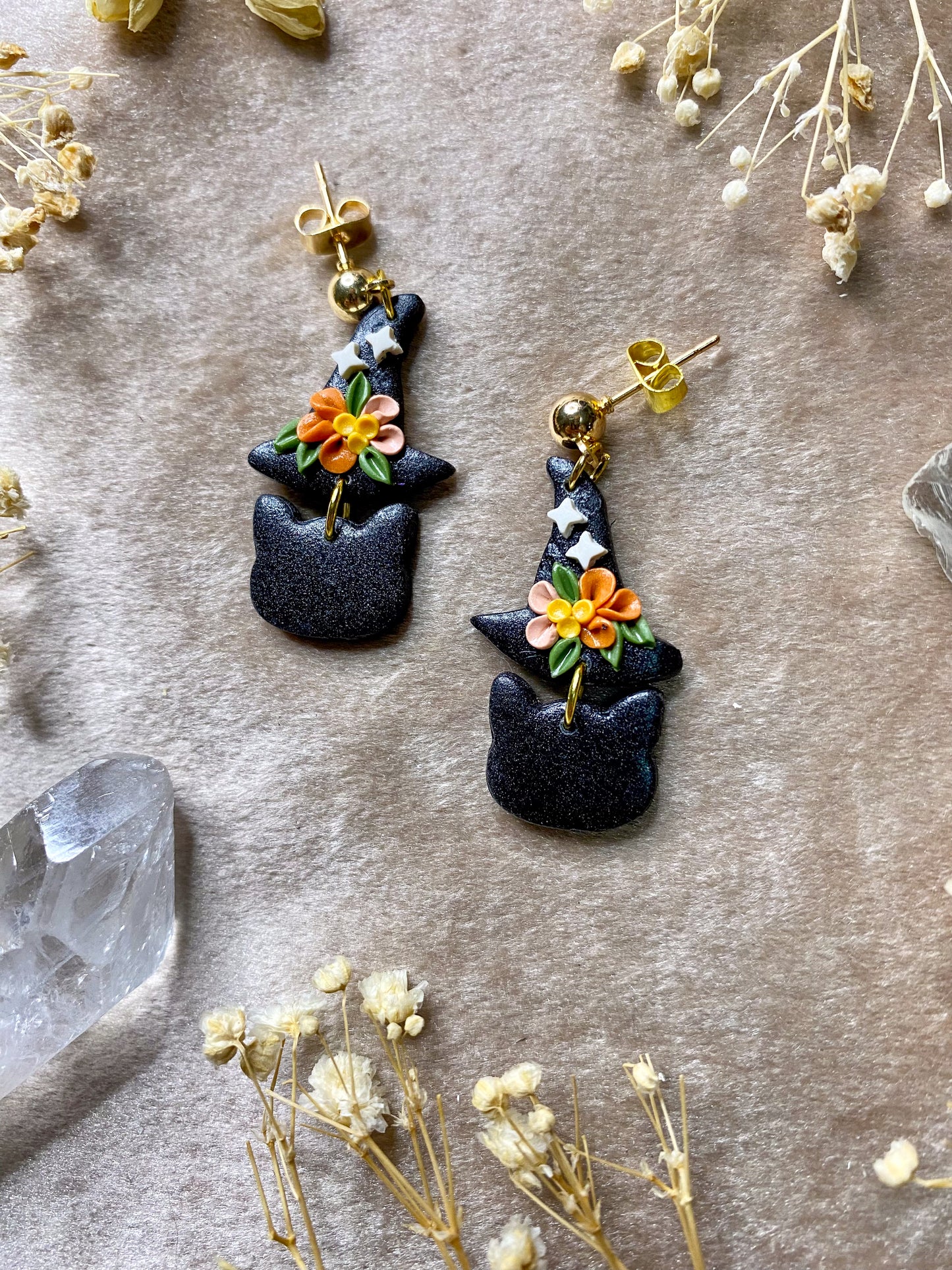 Cat in the Witch Hat Midi Earrings