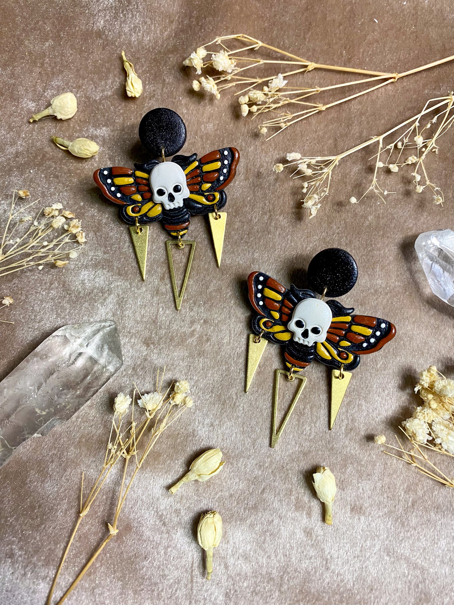 Death Moth Earrings