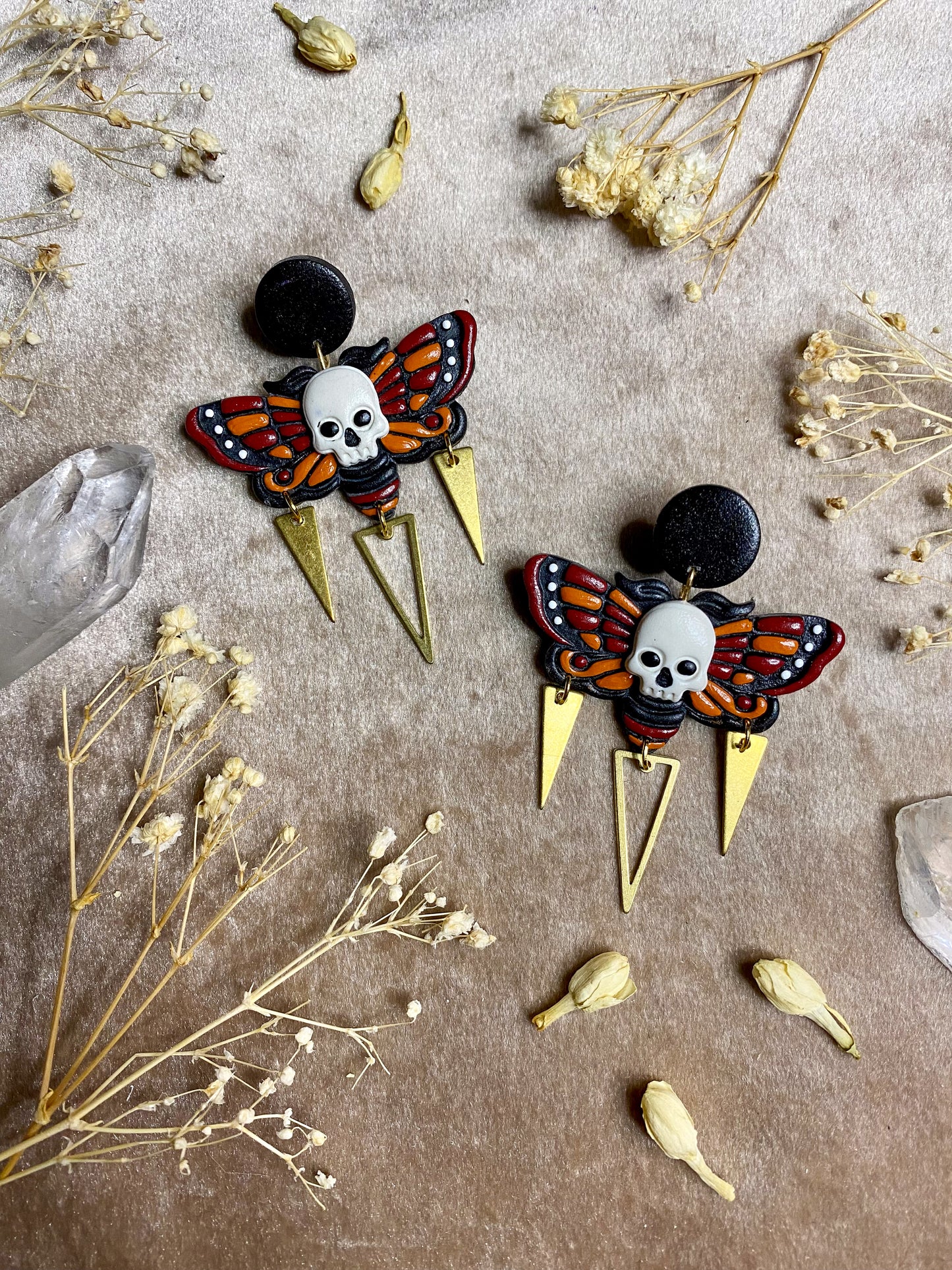 Death Moth Earrings