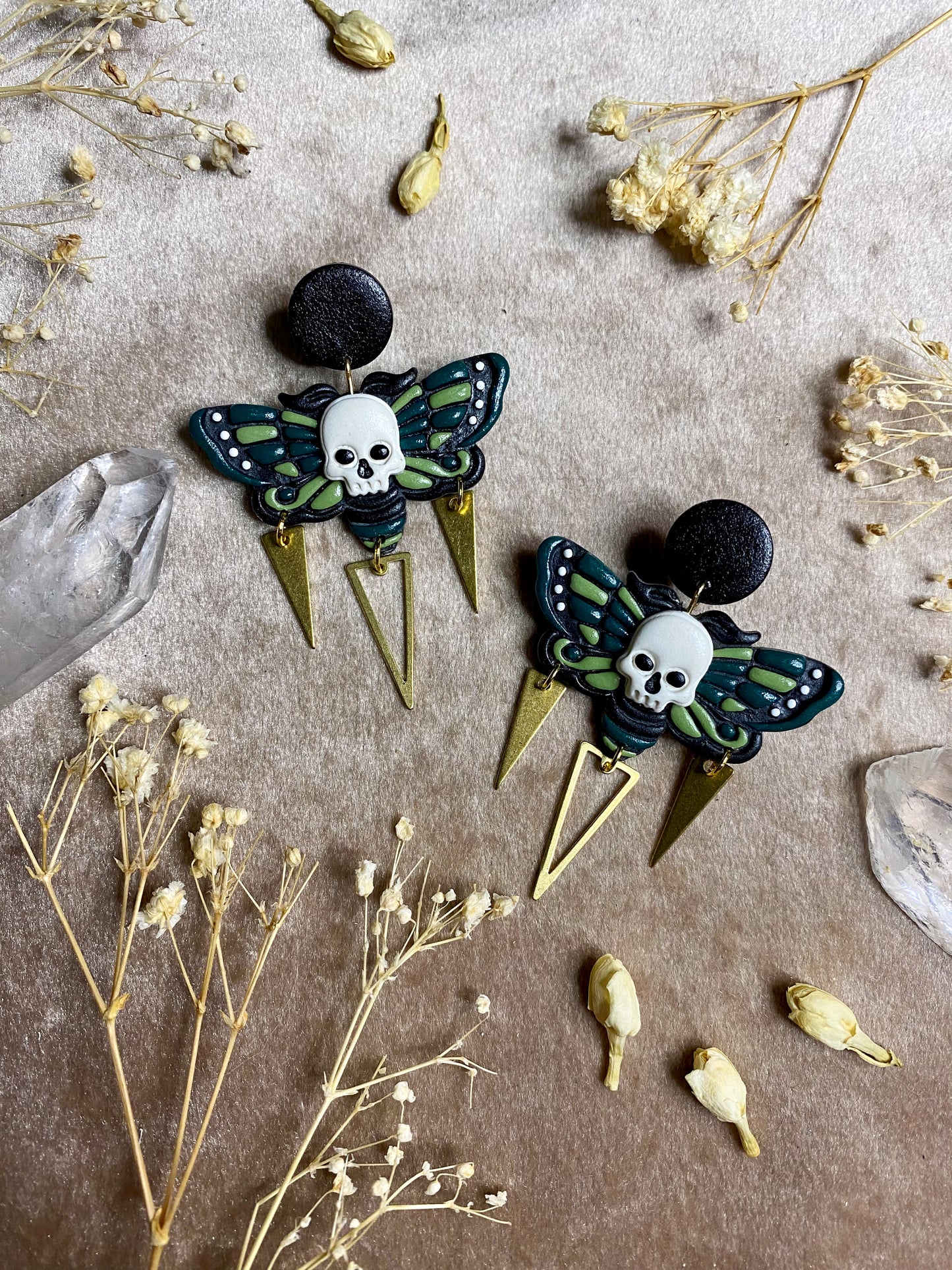 Death Moth Earrings