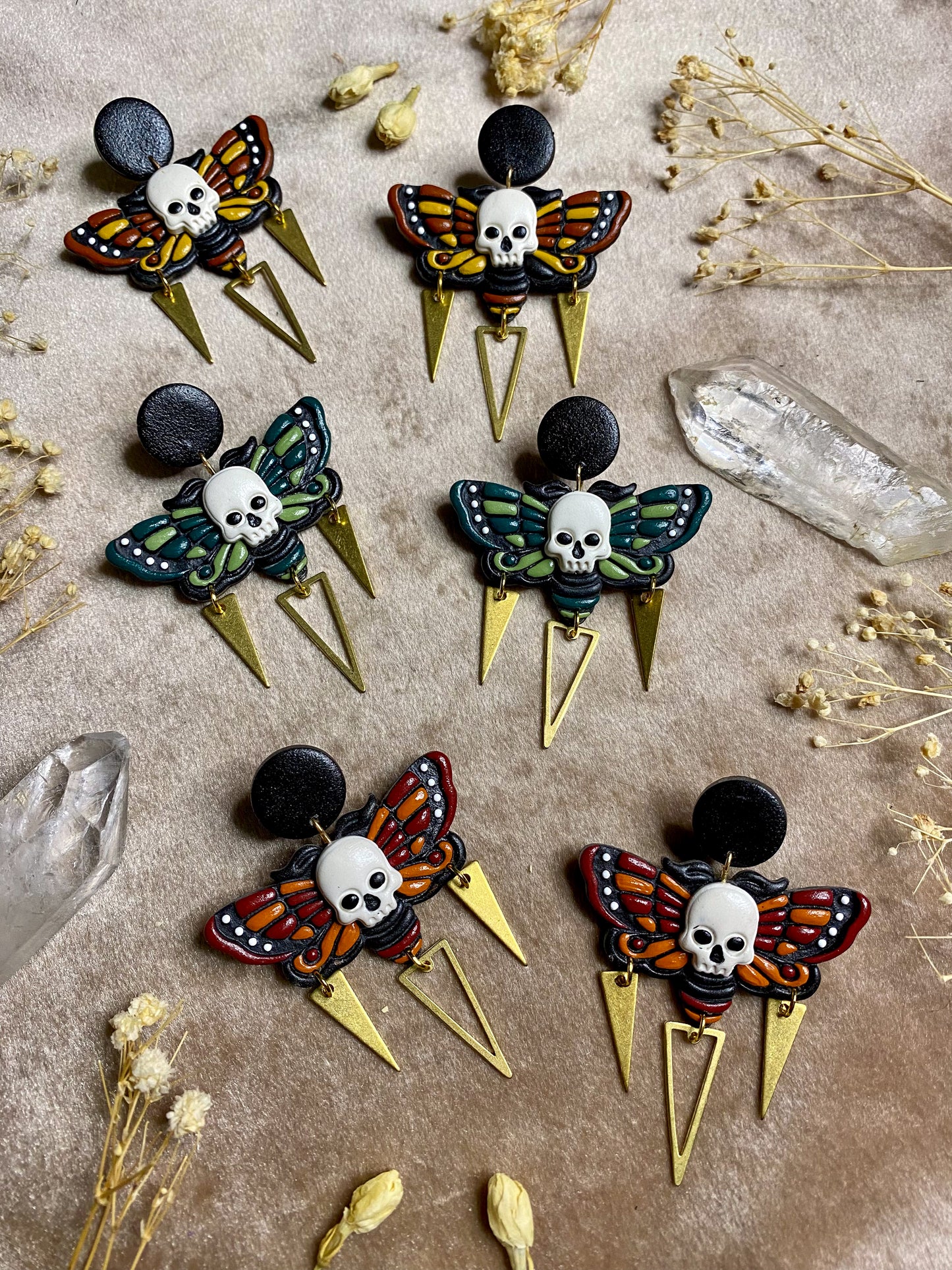 Death Moth Earrings