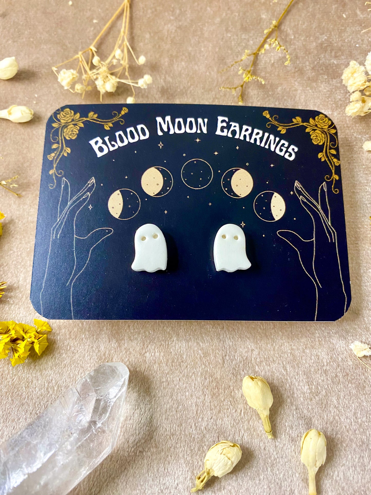 Tiny Boo Stud Earrings
