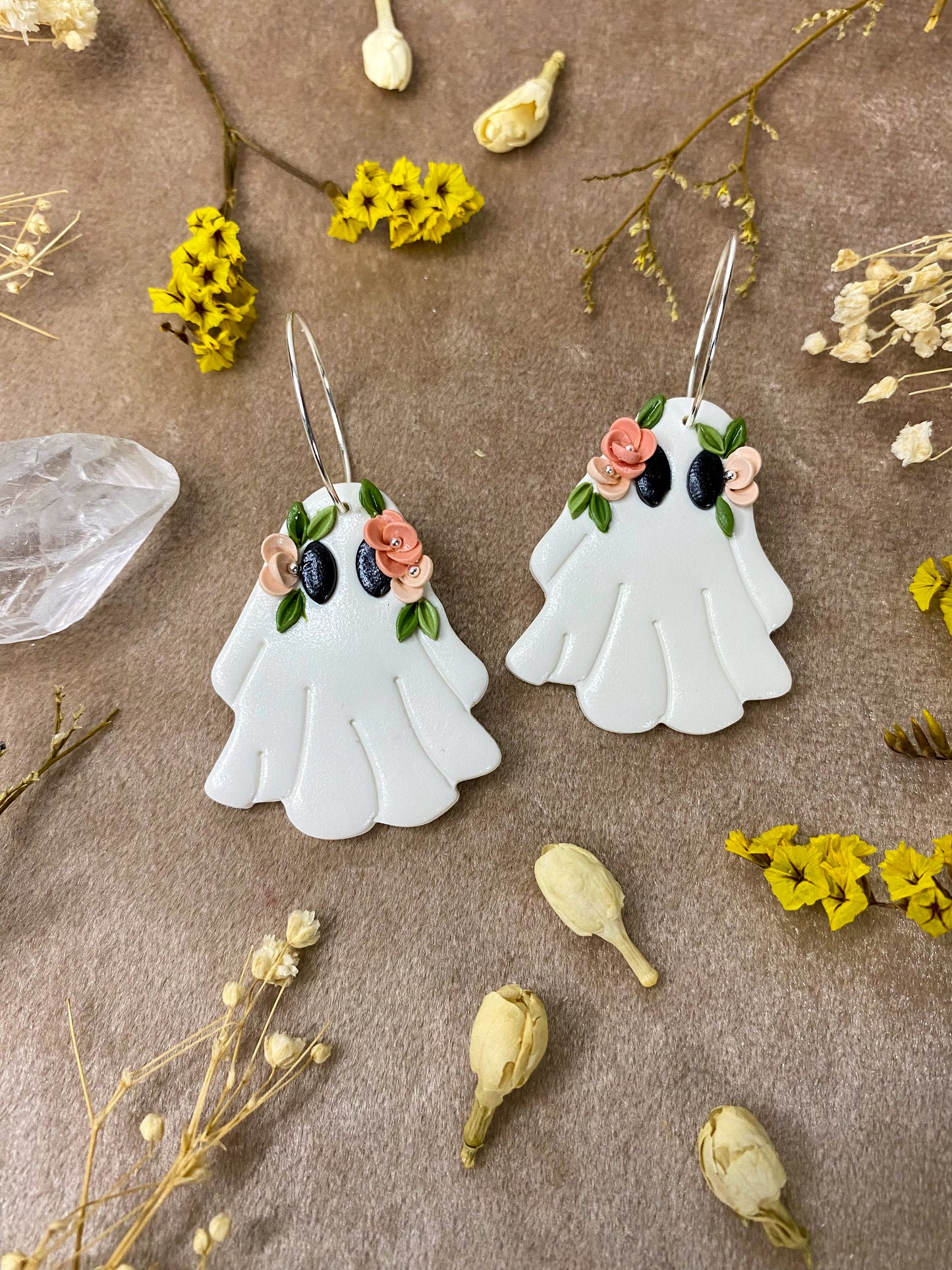 Floral Crown Boos Earrings