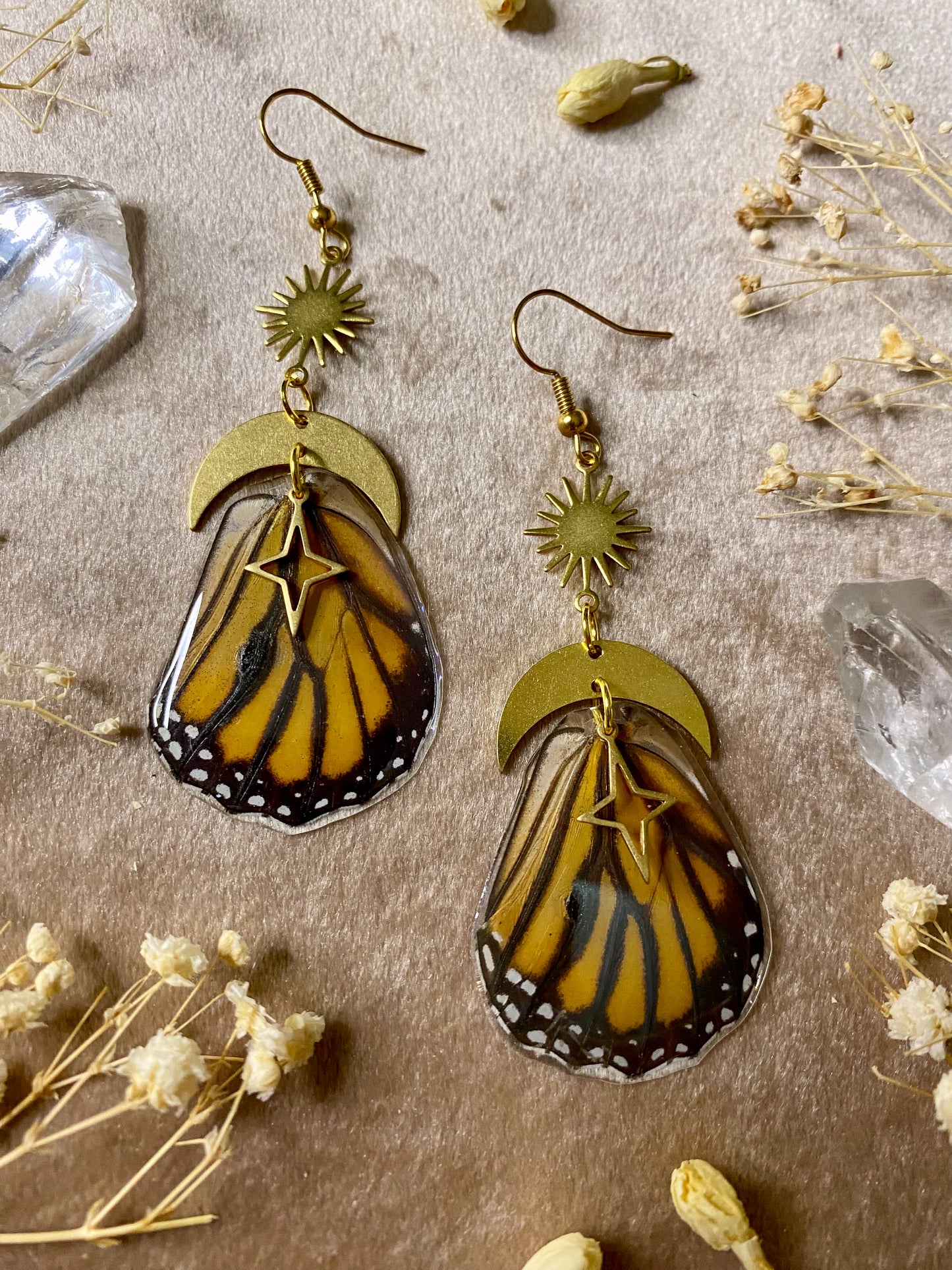 Monarch Butterfly Earrings (Bottom Wings)