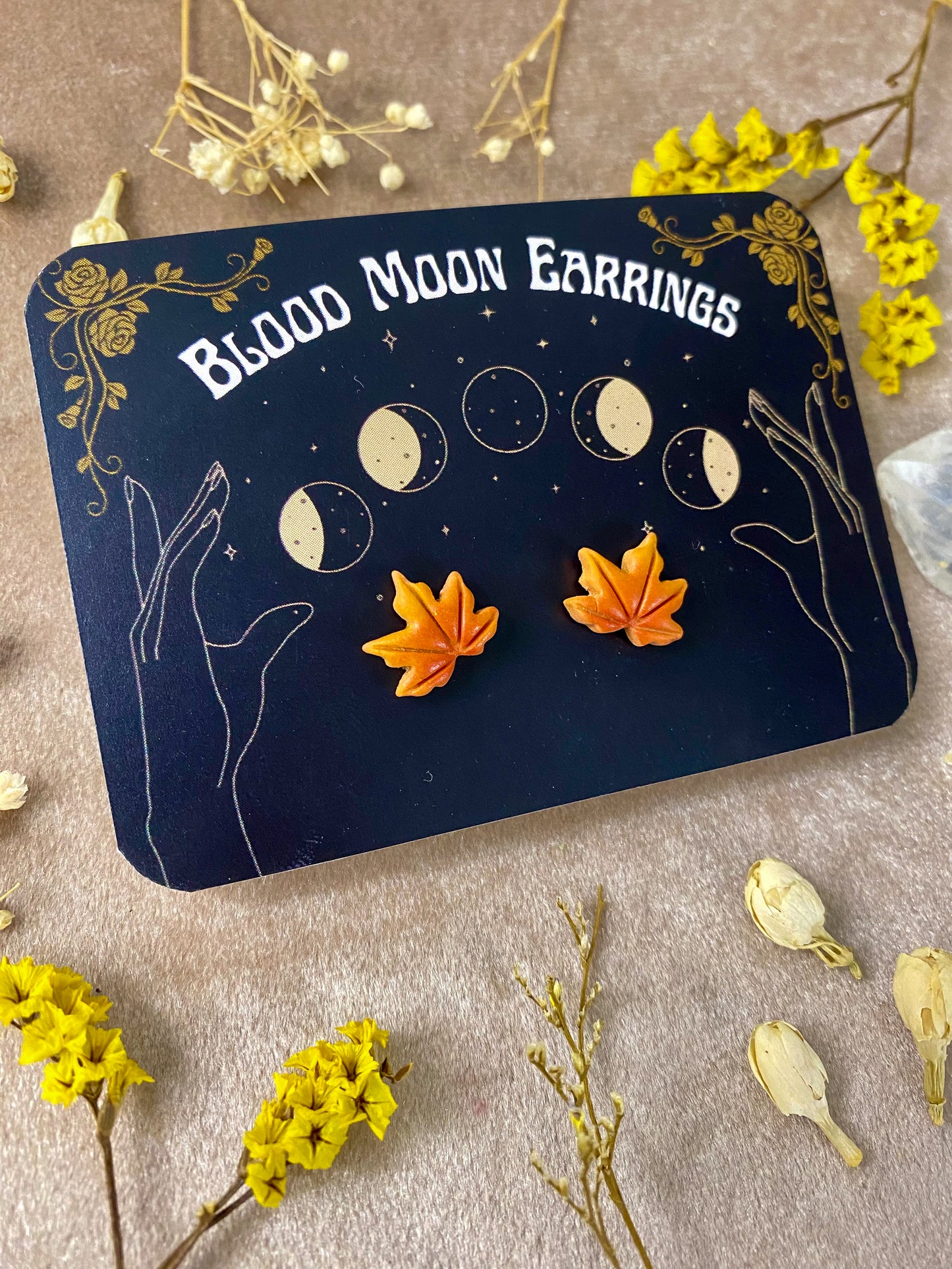 Fall Leaves Stud Earrings