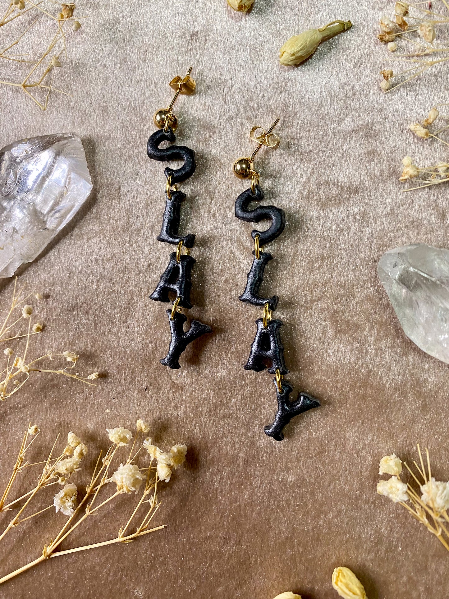 Slay in Black Earrings