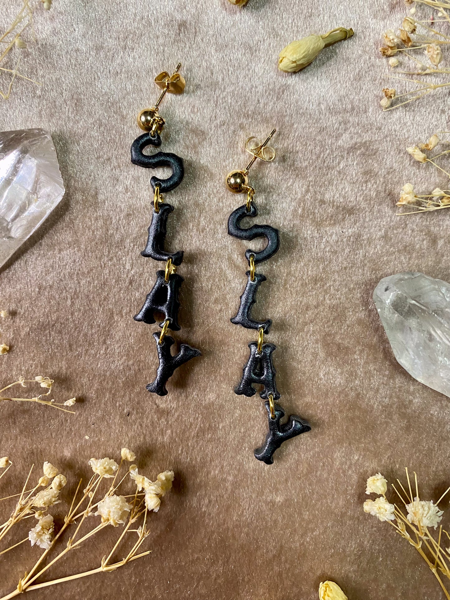 Slay in Black Earrings