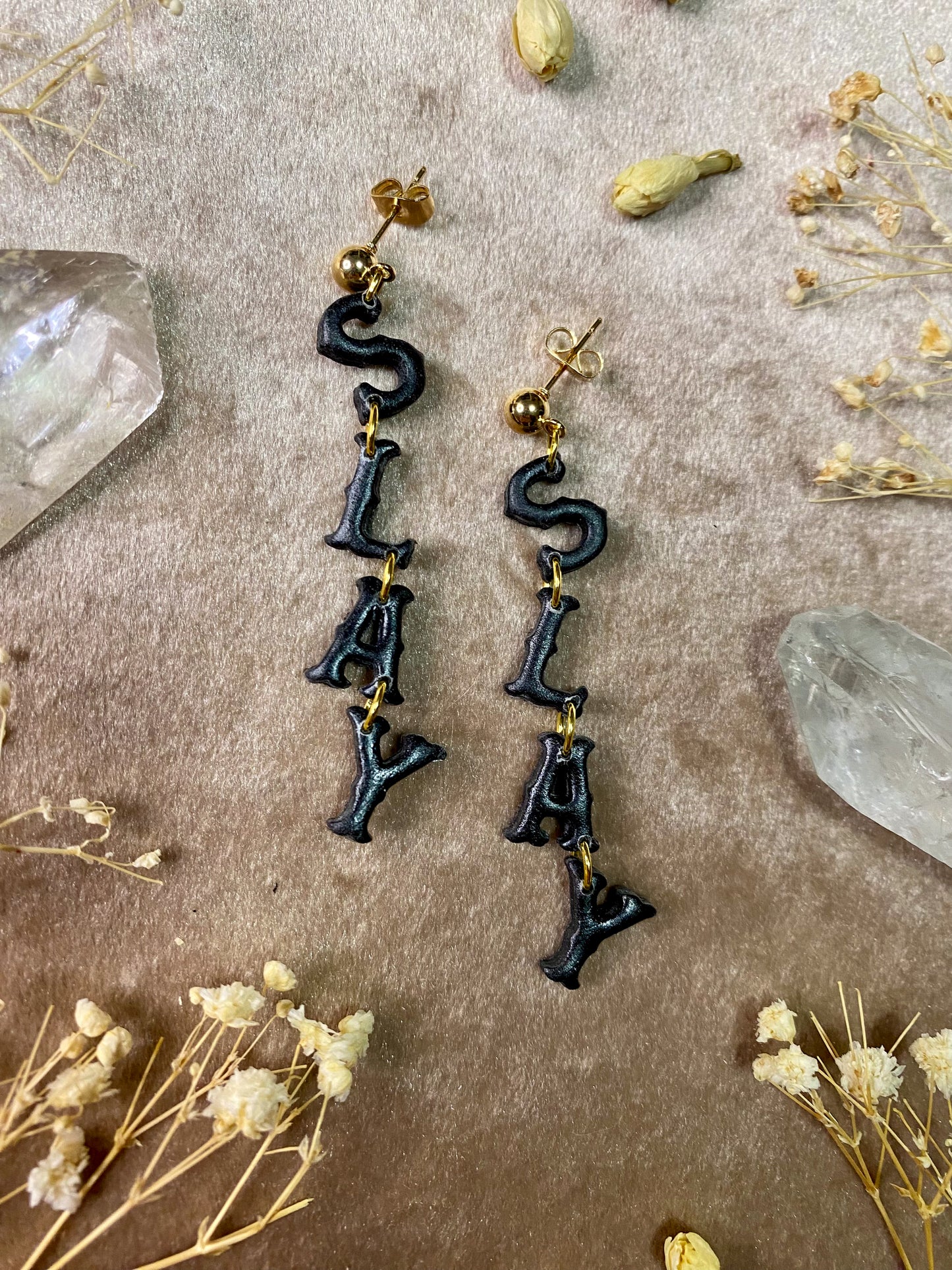 Slay in Black Earrings
