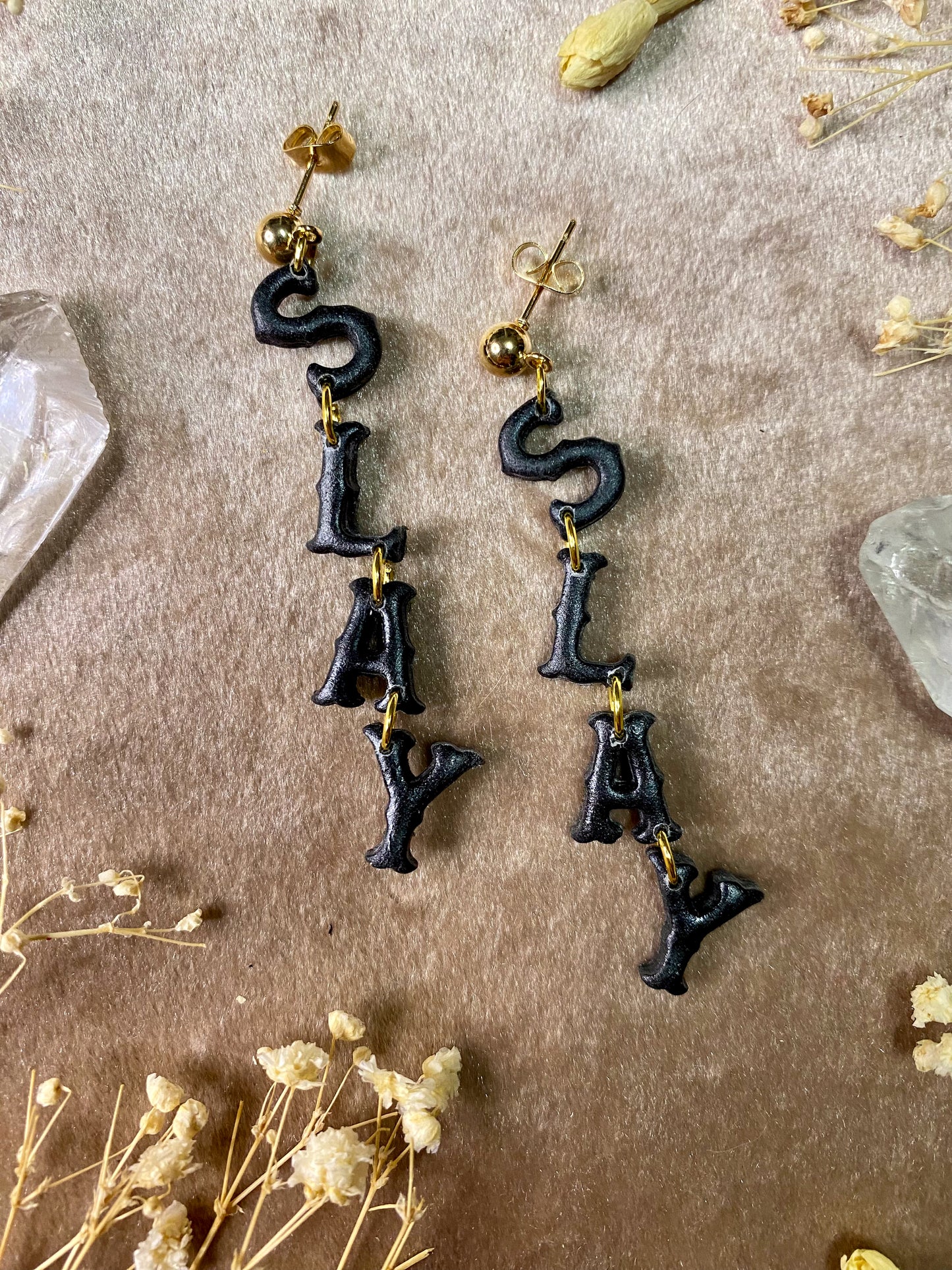 Slay in Black Earrings