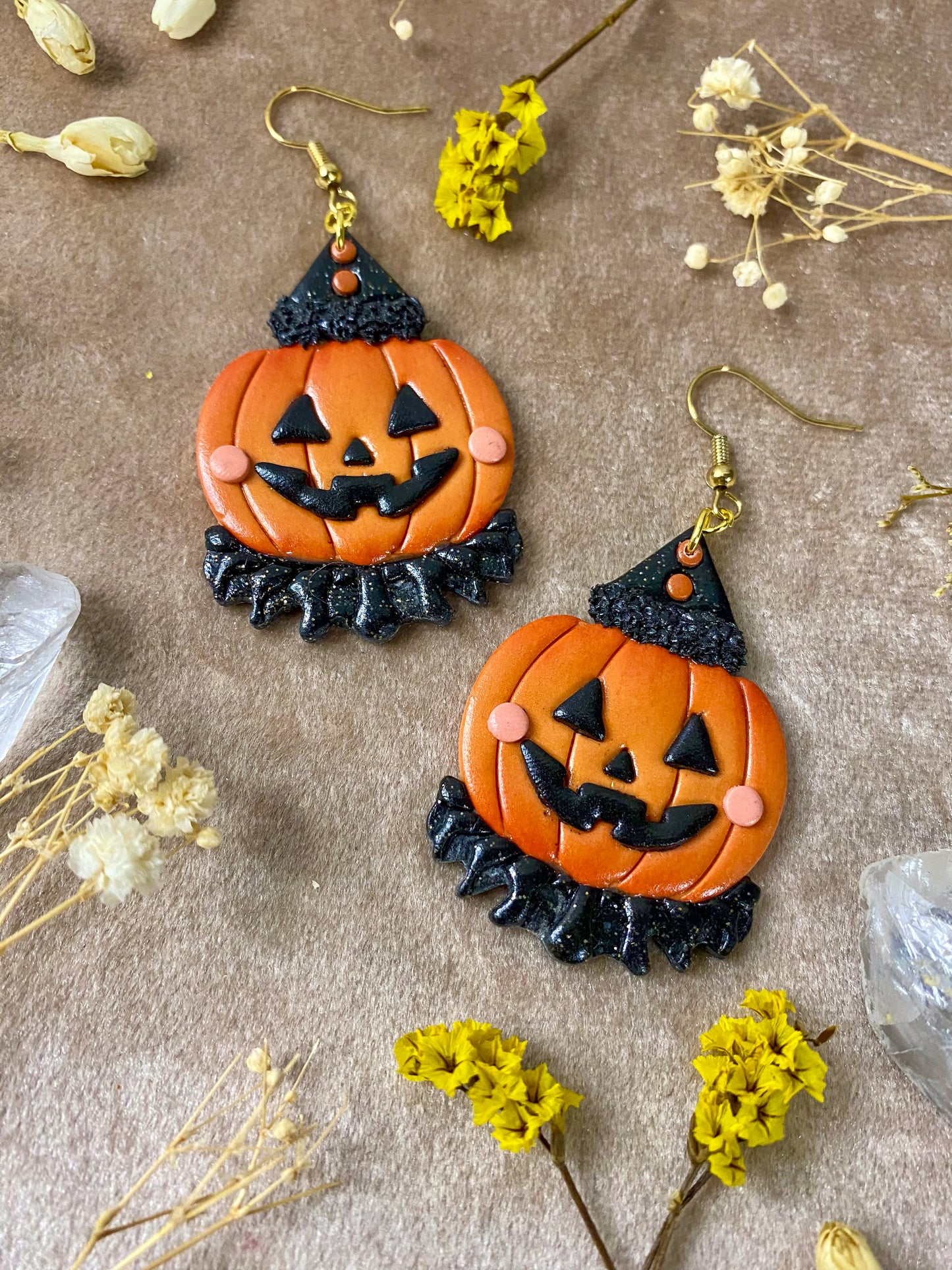Pumpkin Jester Earrings