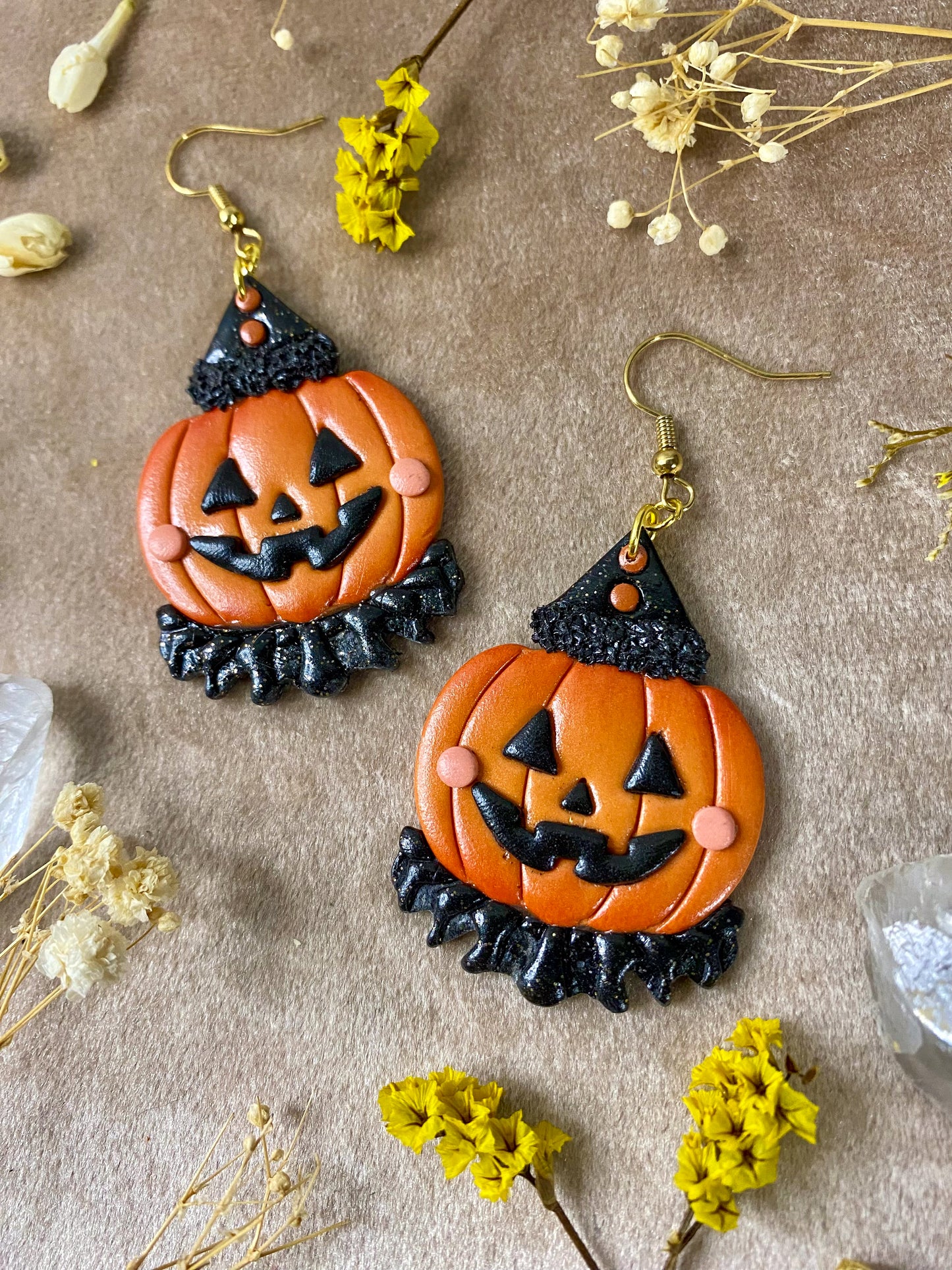 Pumpkin Jester Earrings