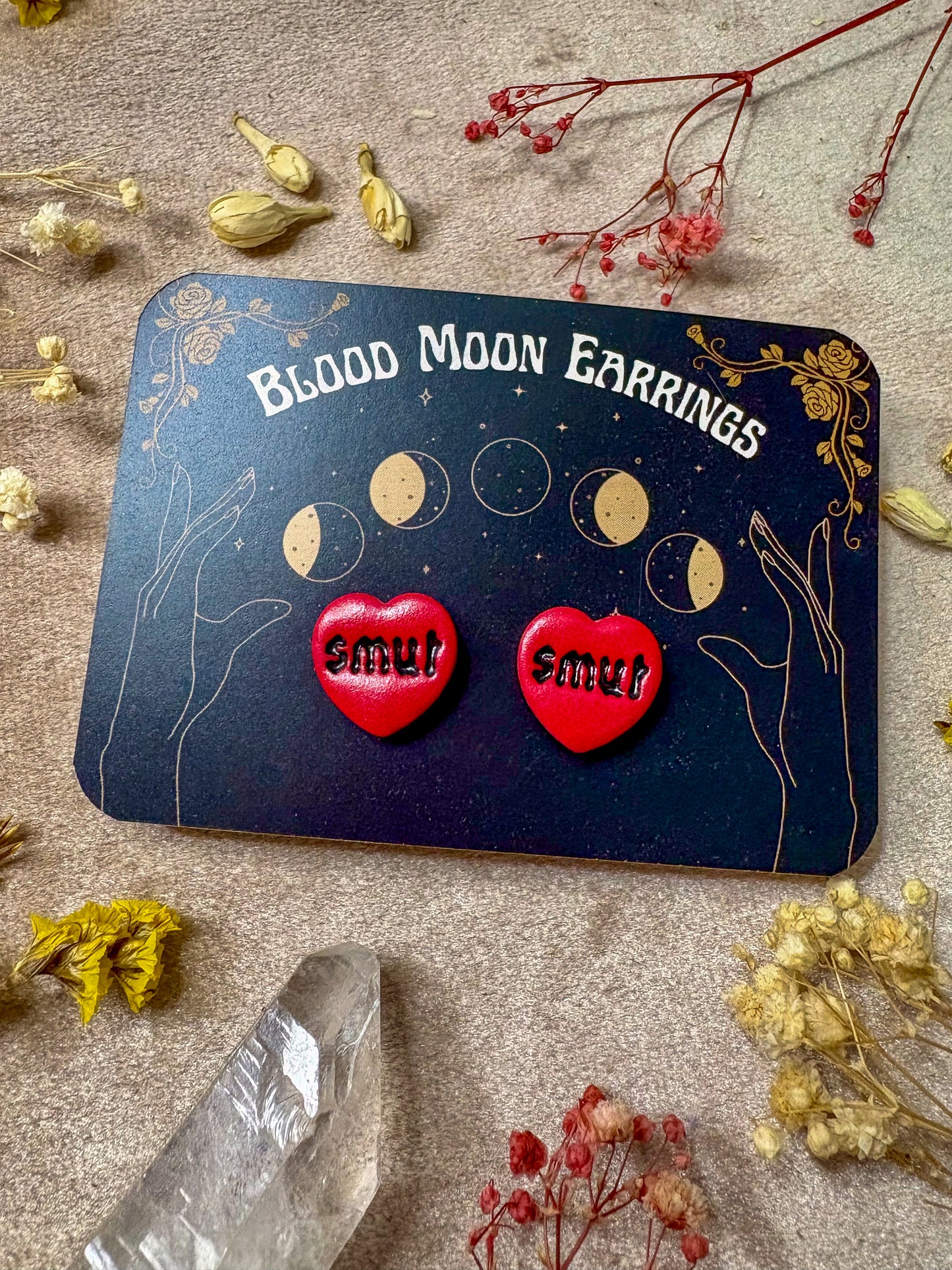 Smut Heart Stud Earrings