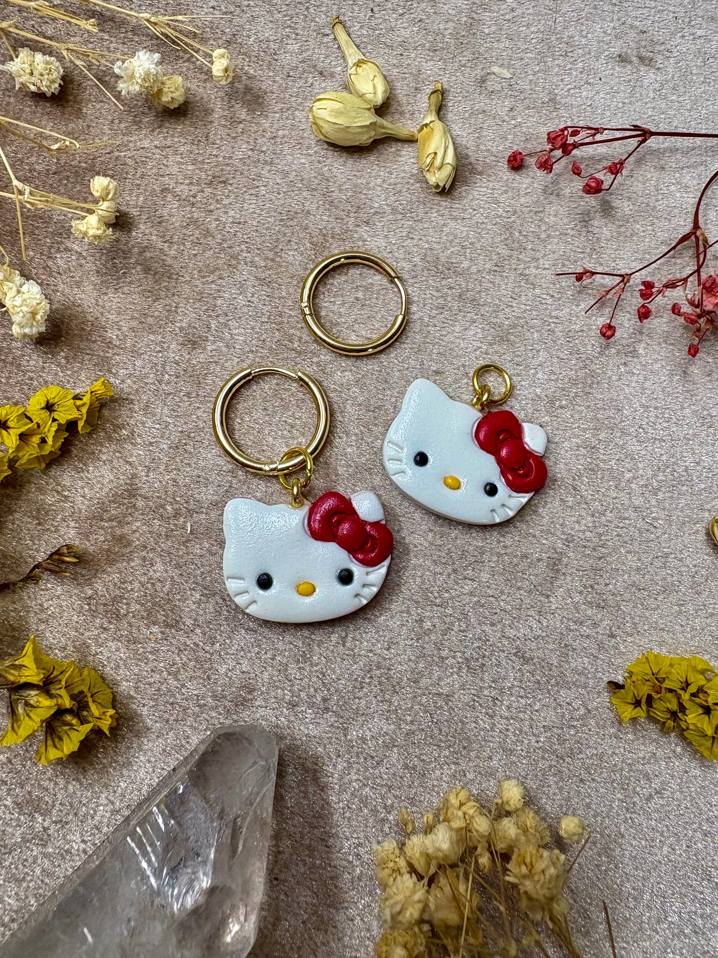 Cat with Bow Charm
