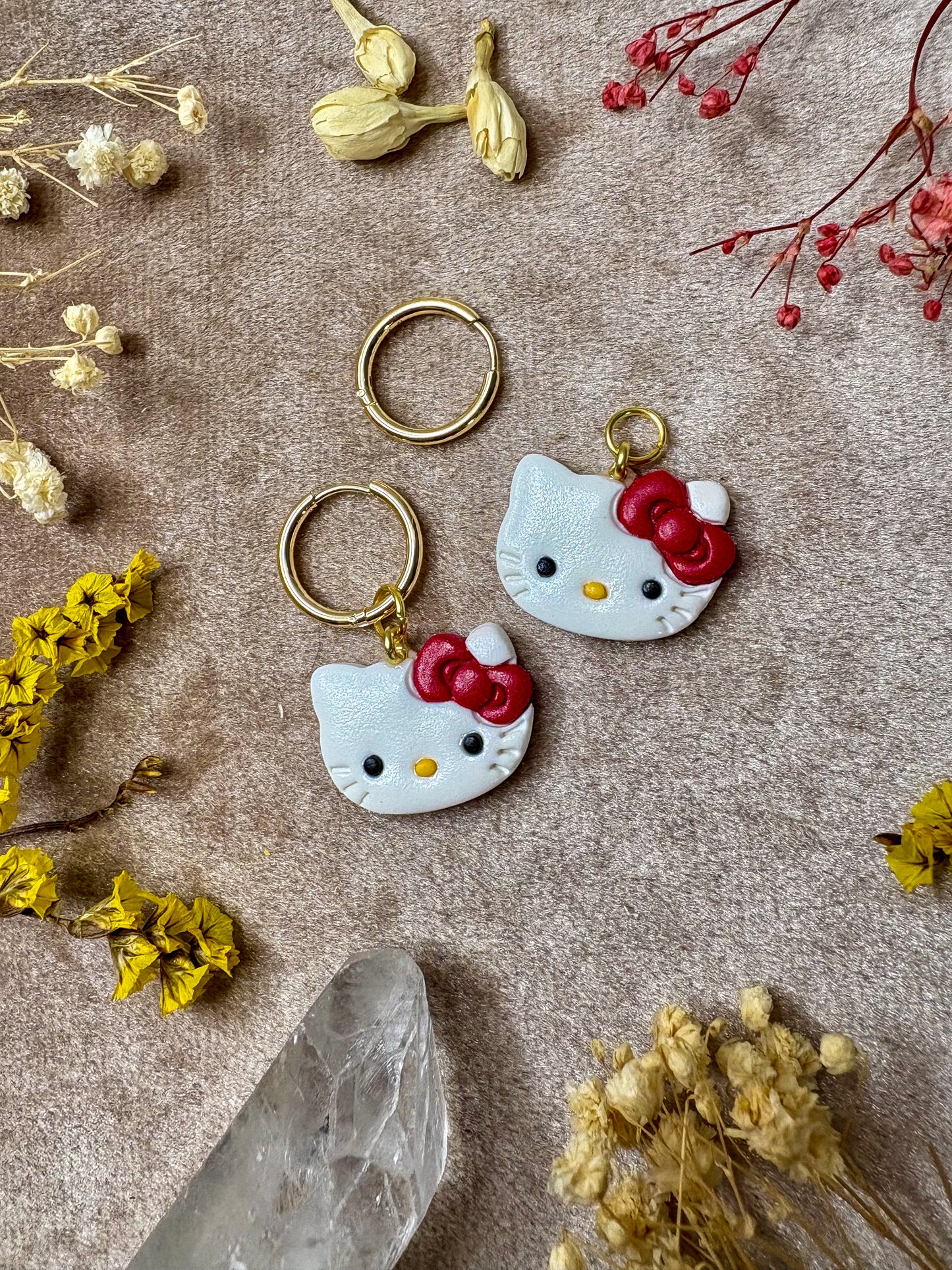 Cat with Bow Charm