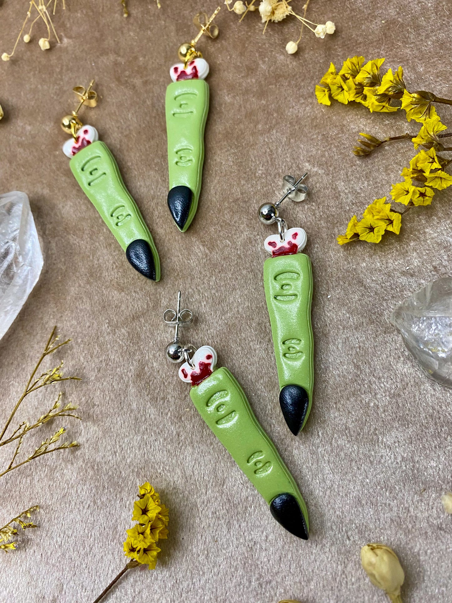 Witch's Finger Earrings