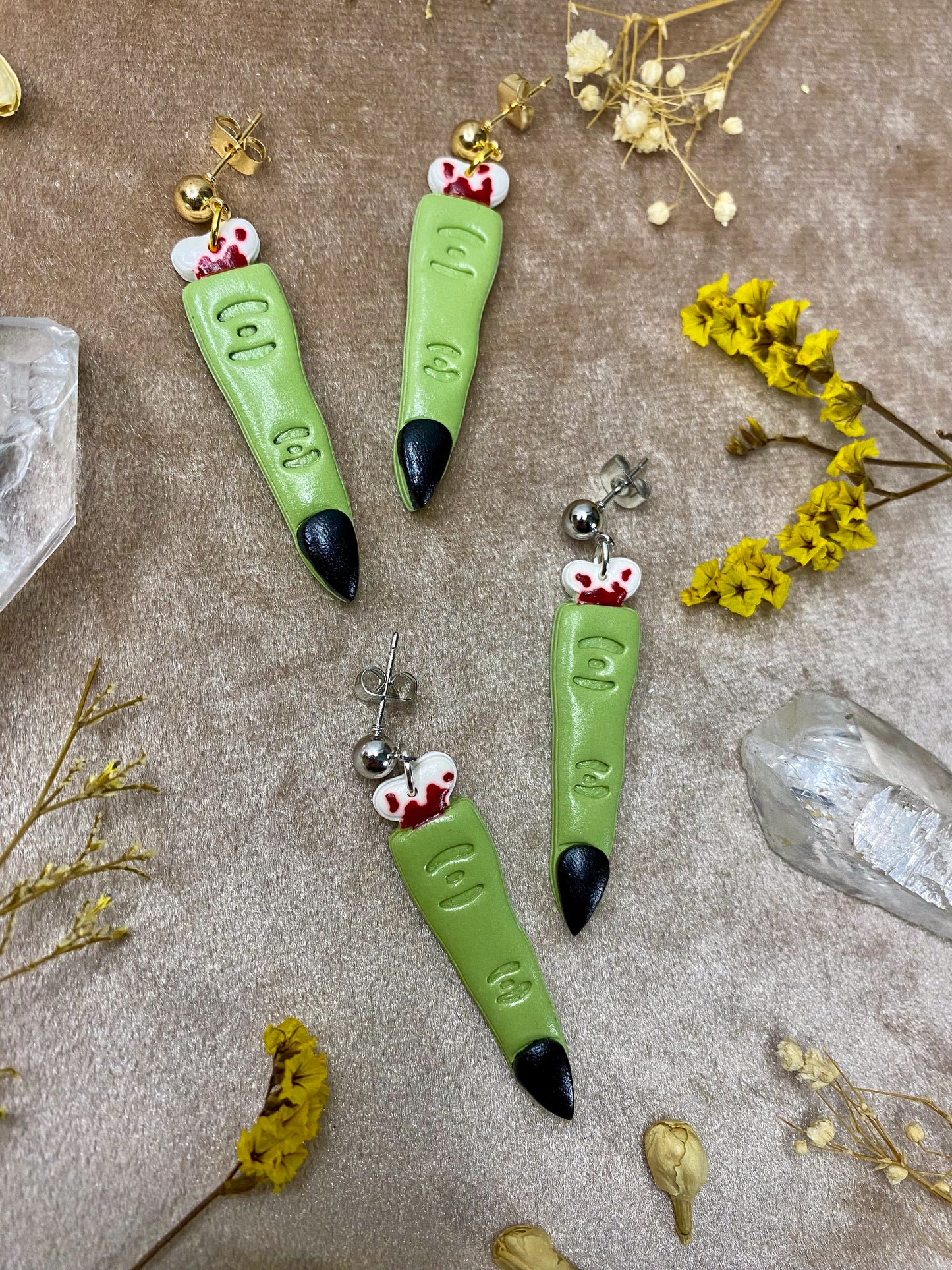 Witch's Finger Earrings
