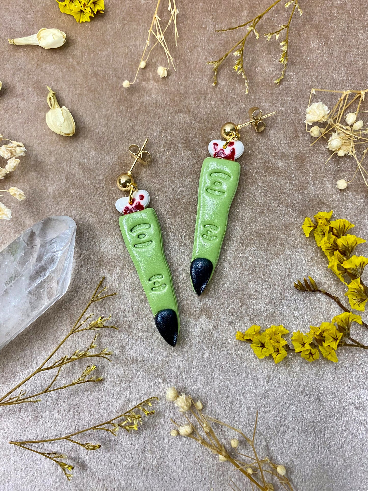 Witch's Finger Earrings