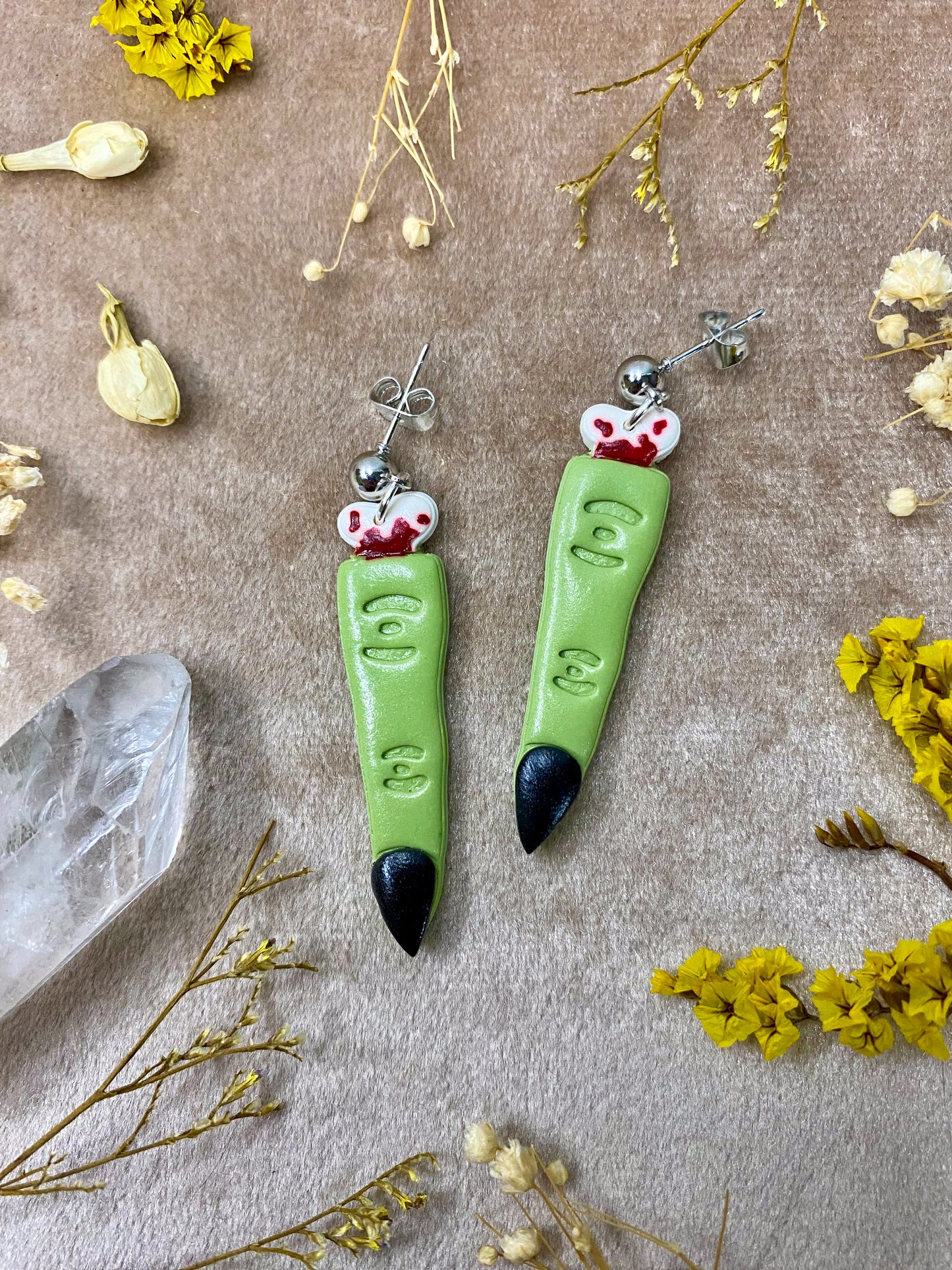 Witch's Finger Earrings