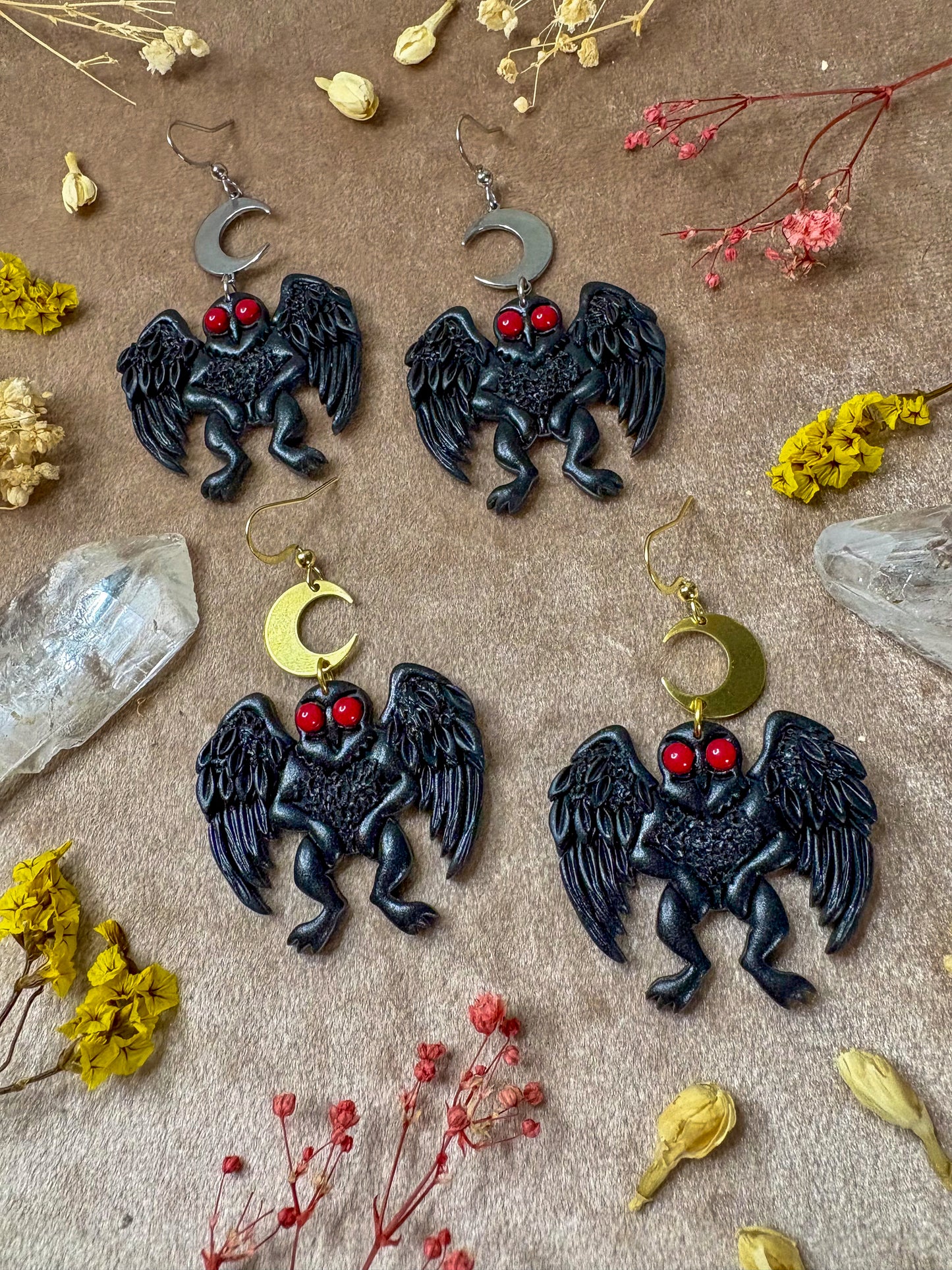 Mothman Earrings