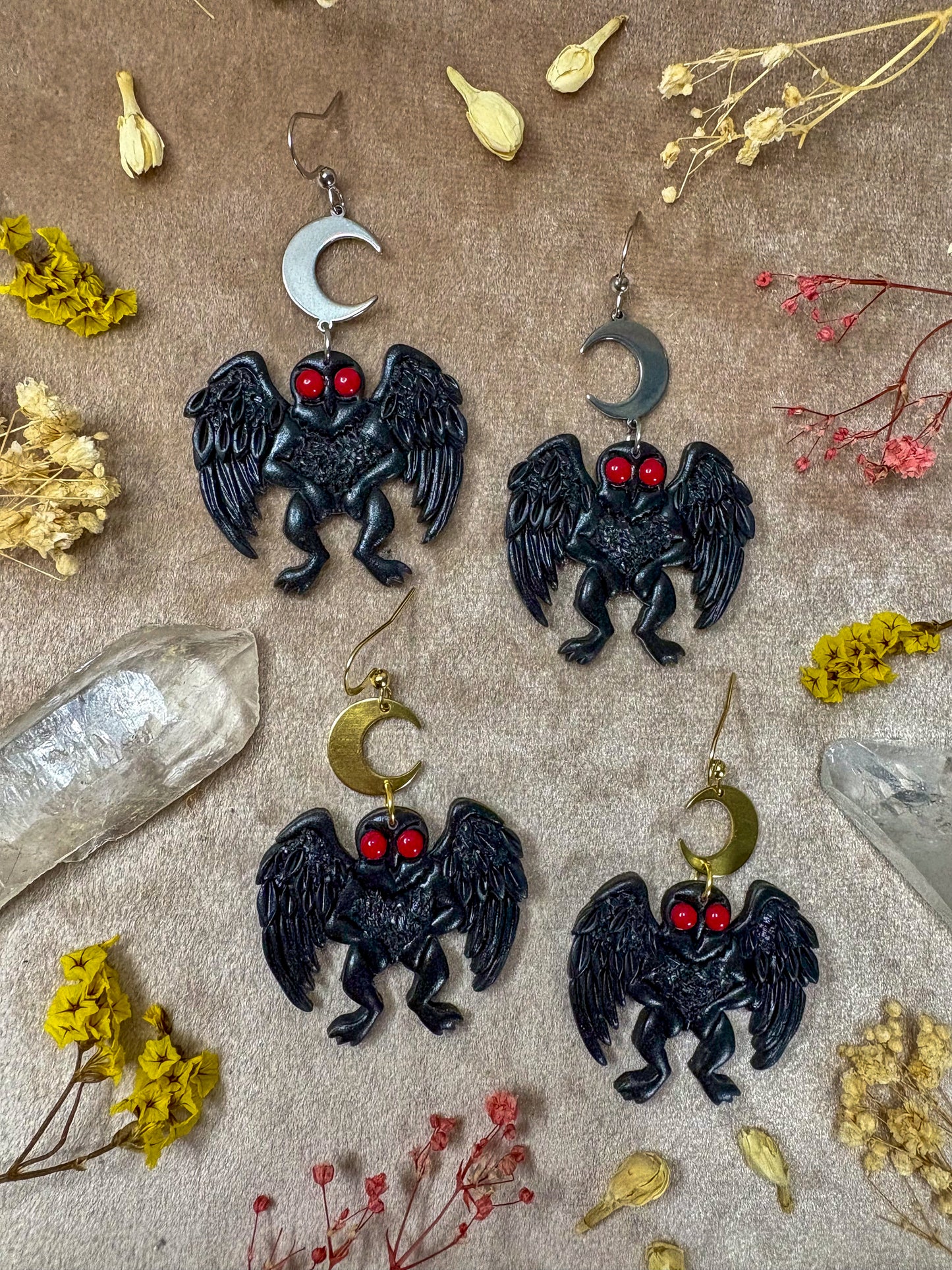 Mothman Earrings