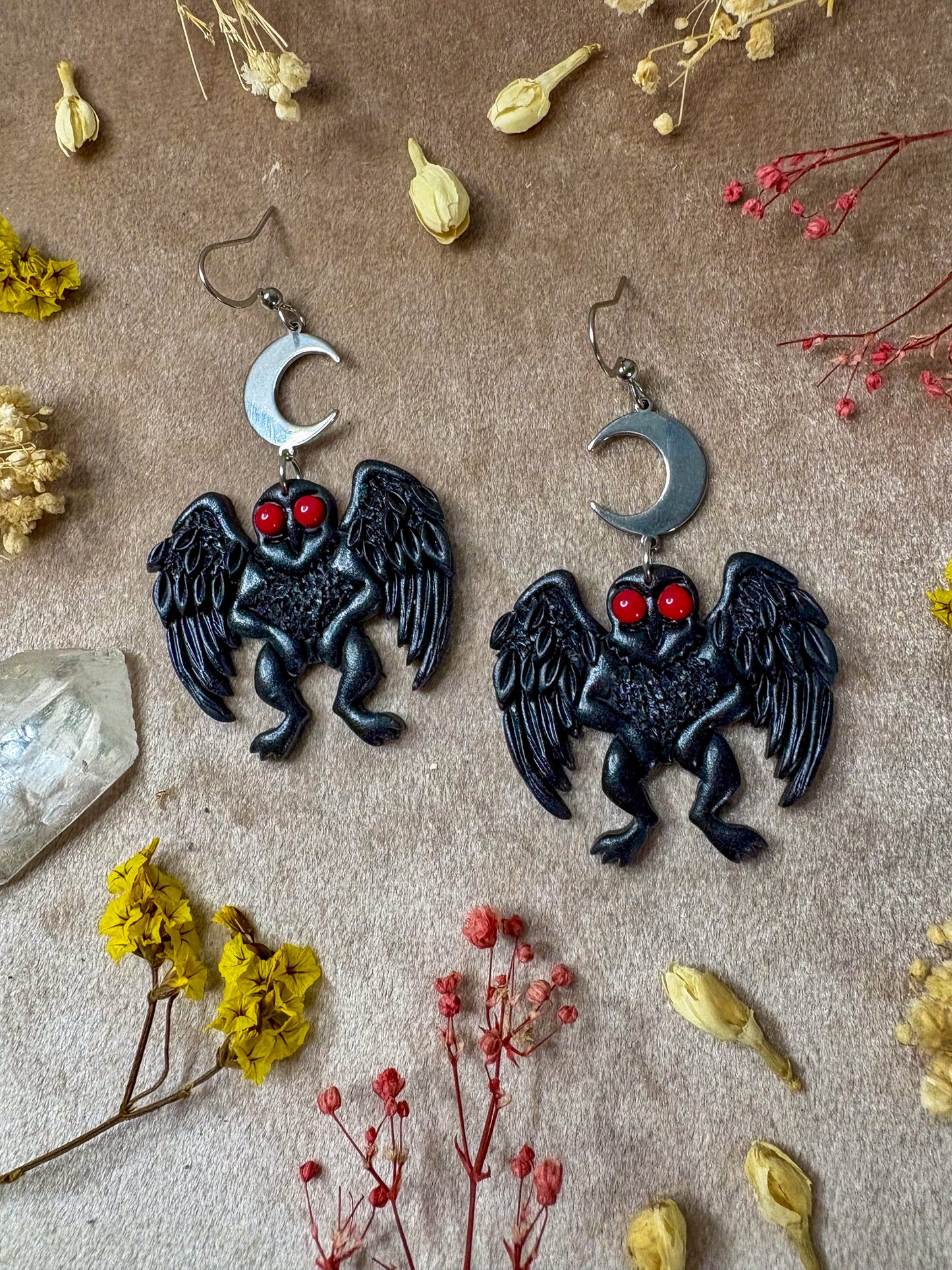 Mothman Earrings
