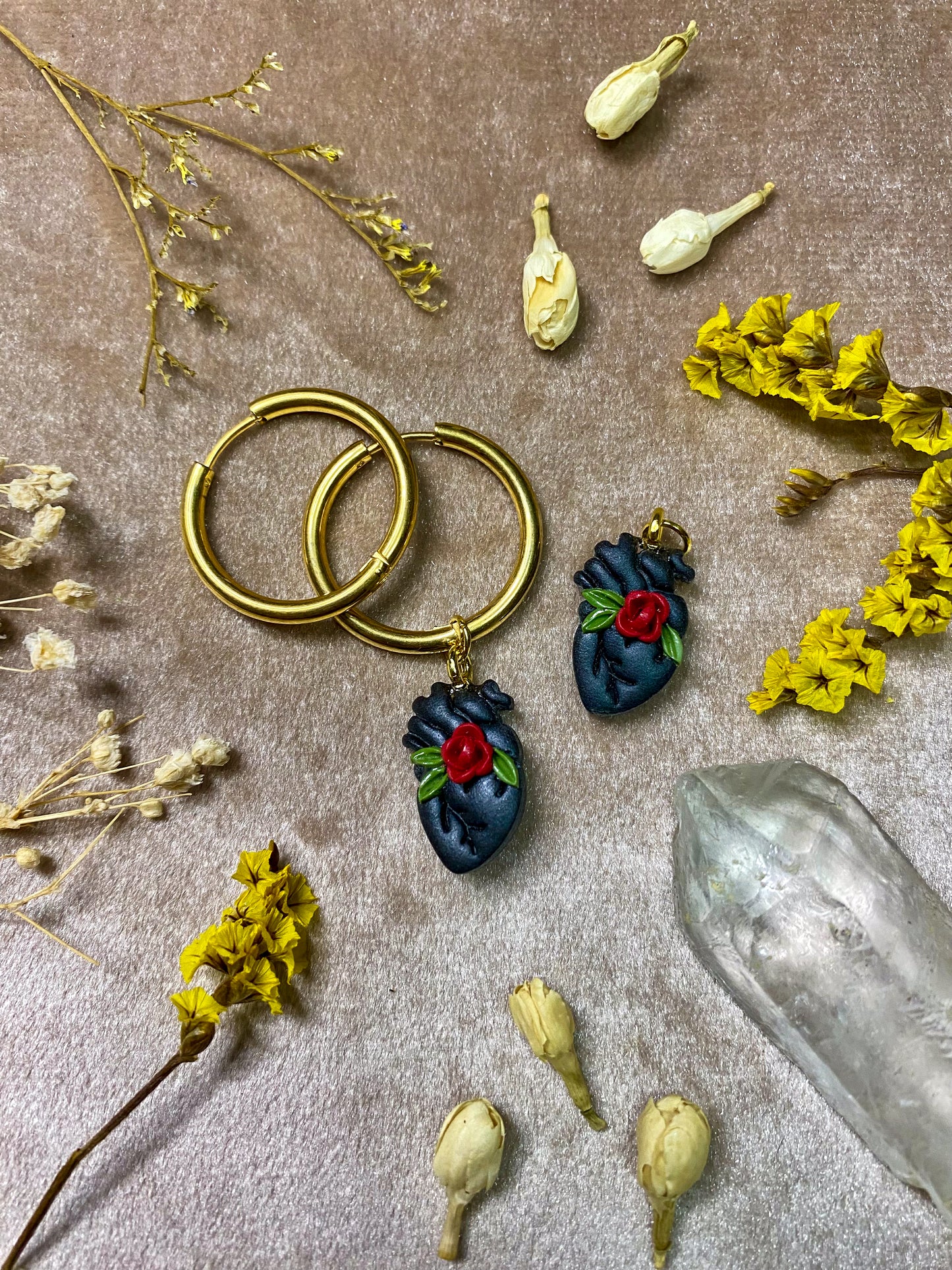 polymer clay build your own diy hoop earrings charm bar