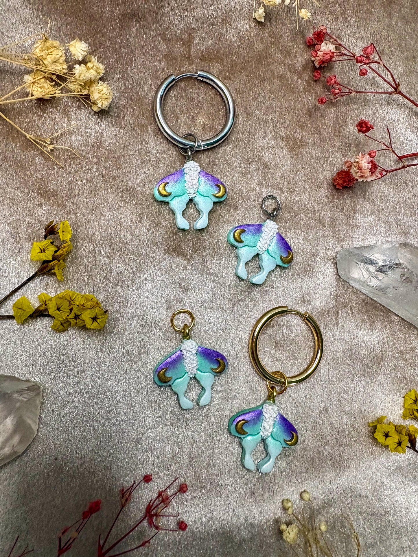 Luna Moth Charm