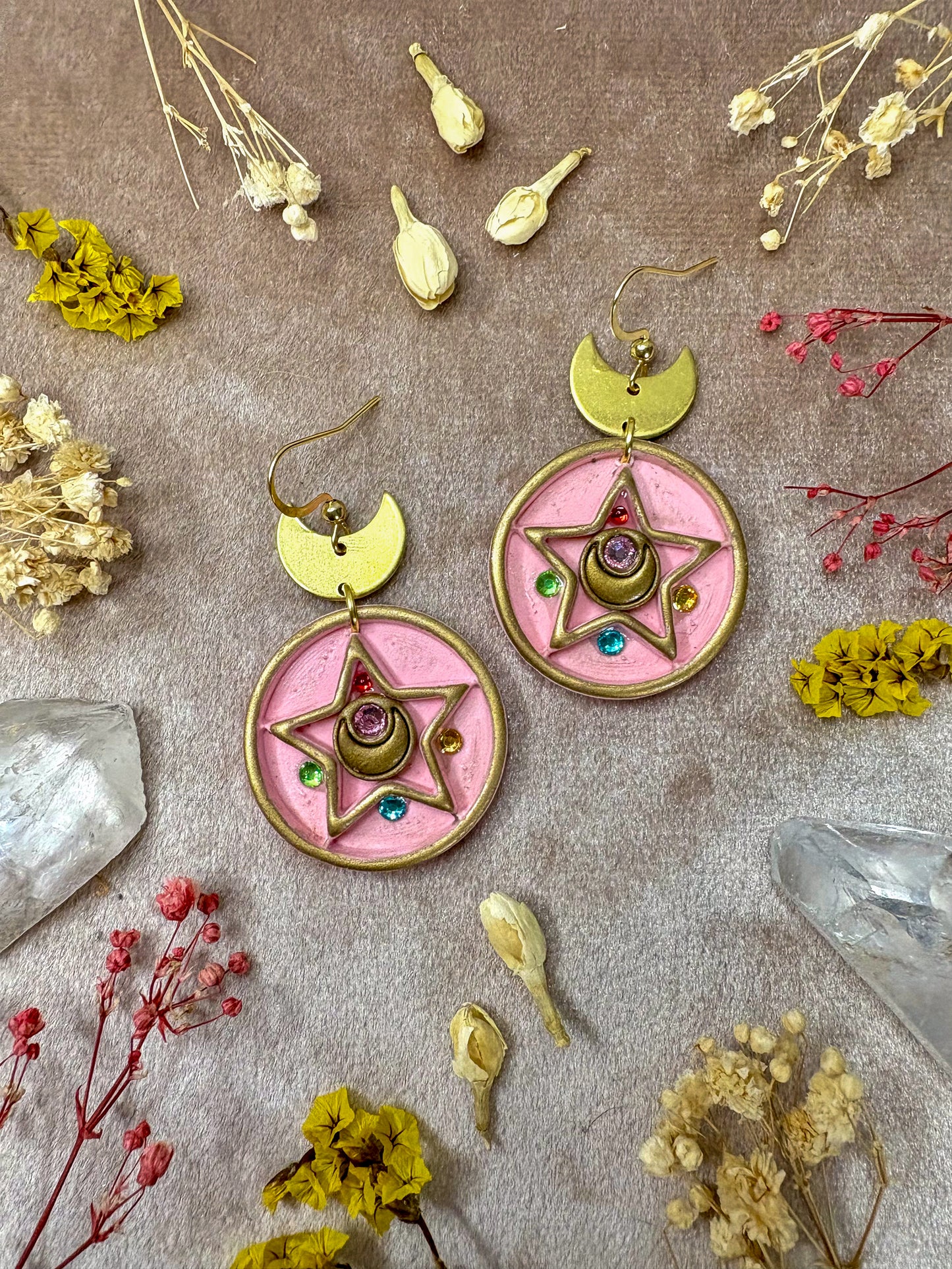 Star Gem Compact Earrings