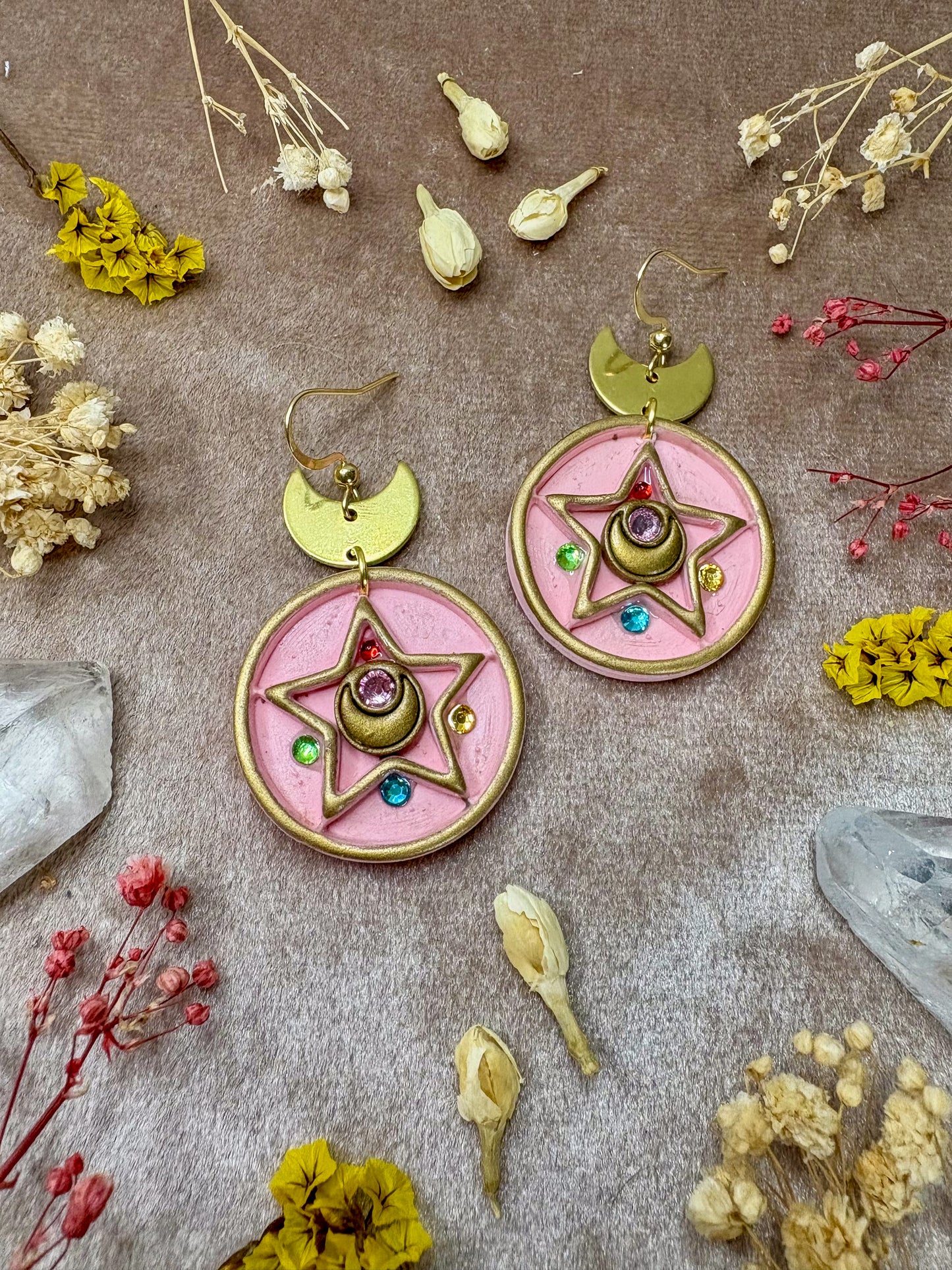 Star Gem Compact Earrings