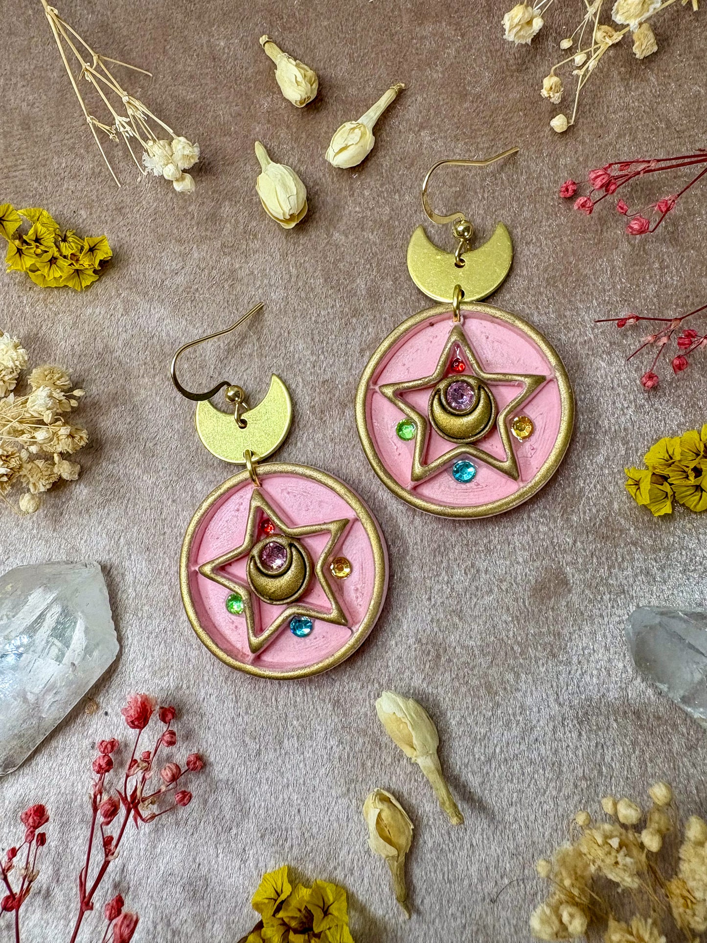 Star Gem Compact Earrings