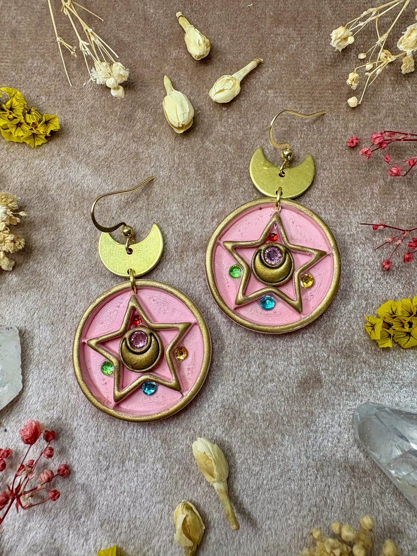Star Gem Compact Earrings