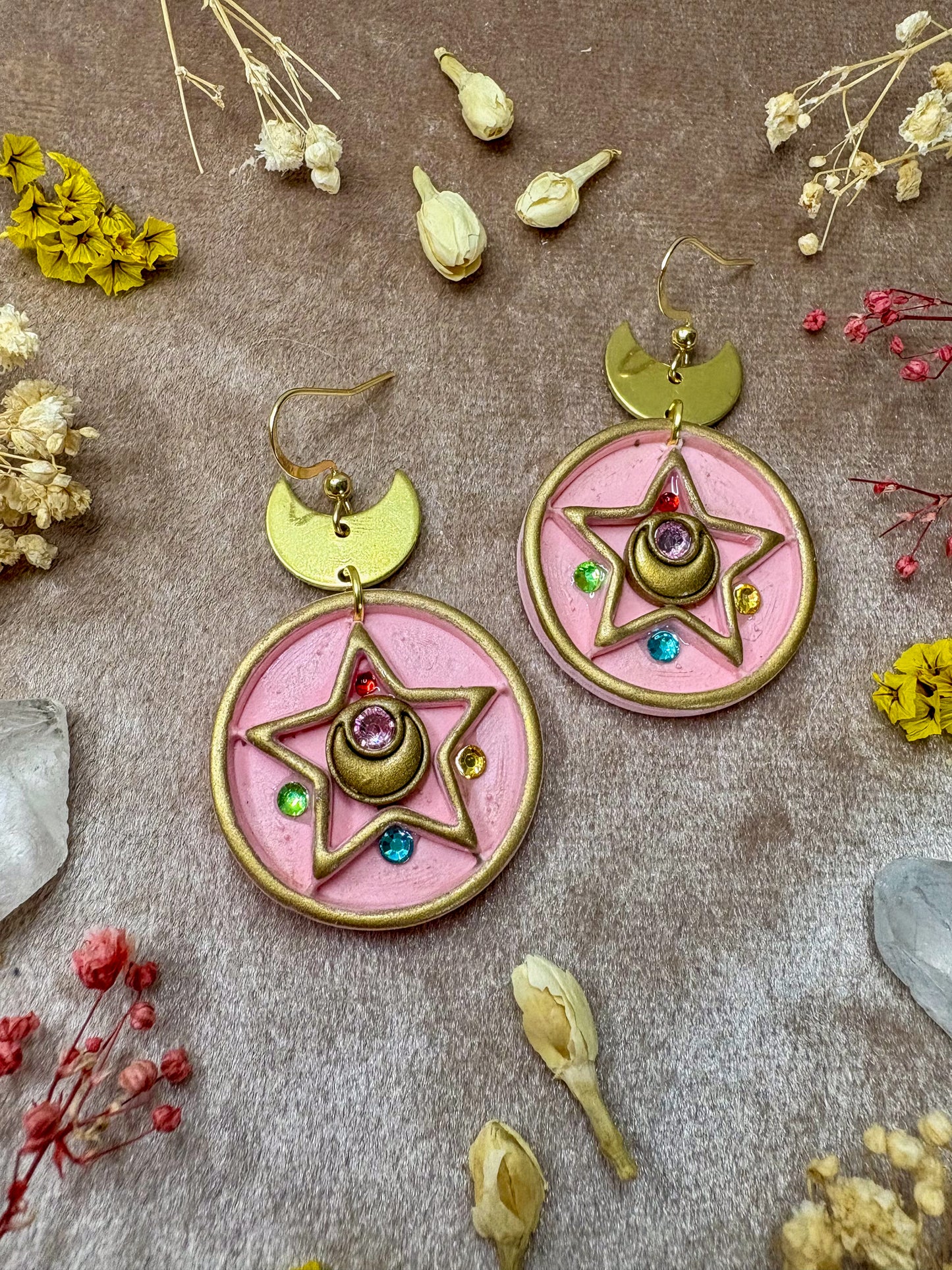 Star Gem Compact Earrings