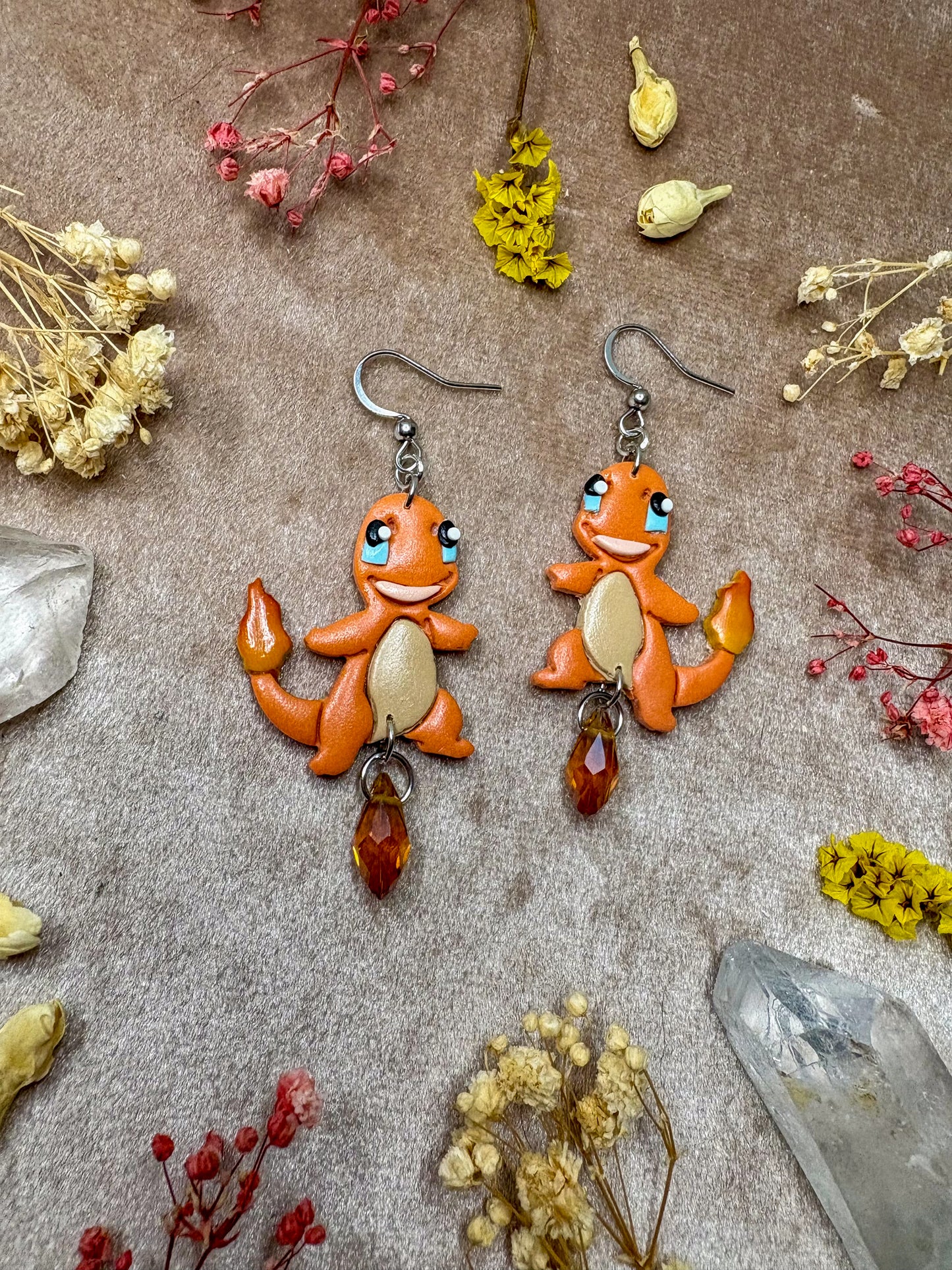 Fiery Lizard Earrings