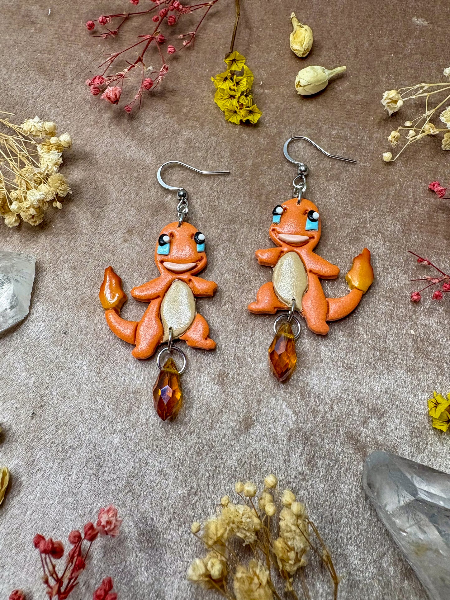 Fiery Lizard Earrings