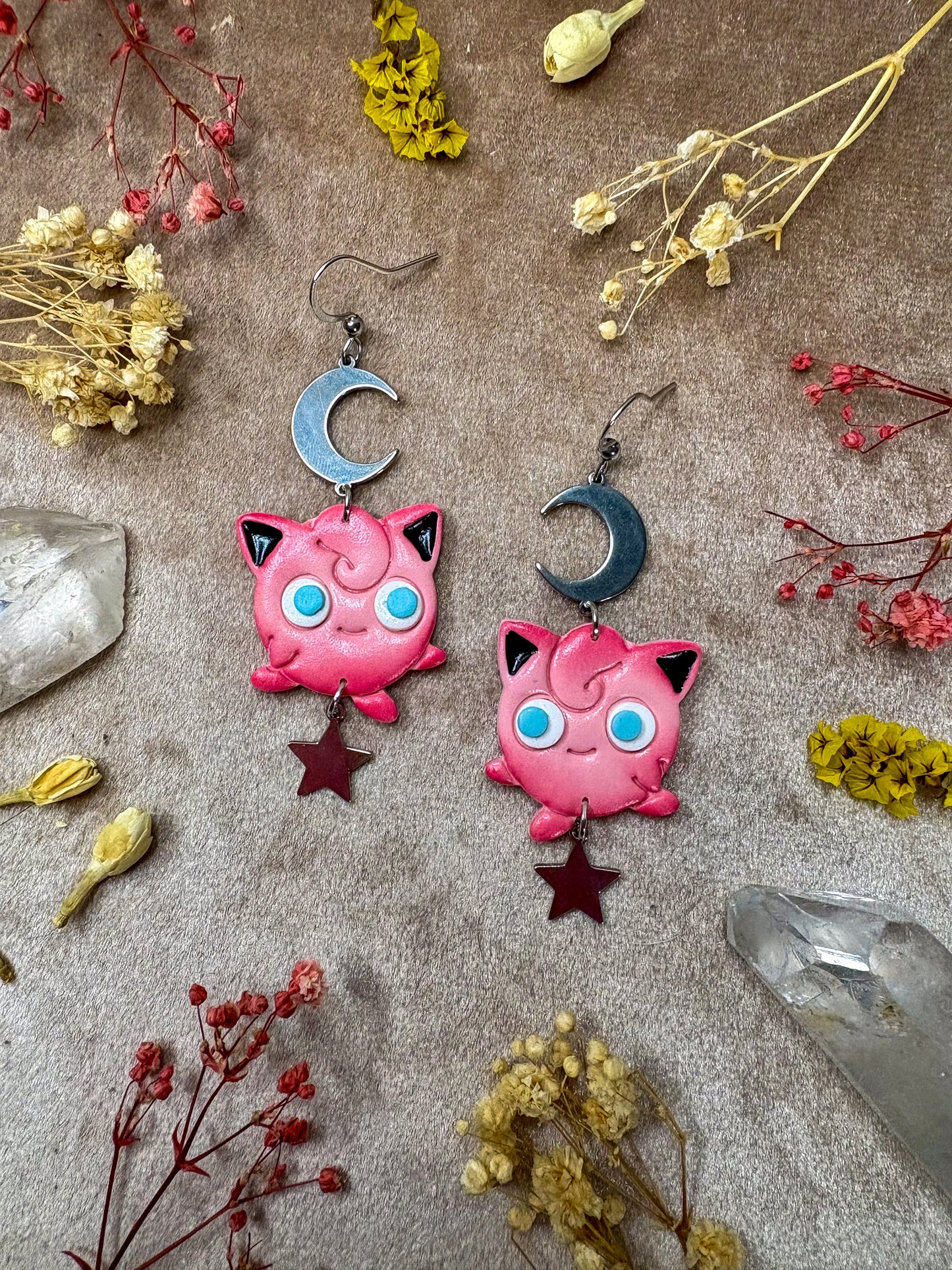 Pink Balloon Animal Earrings