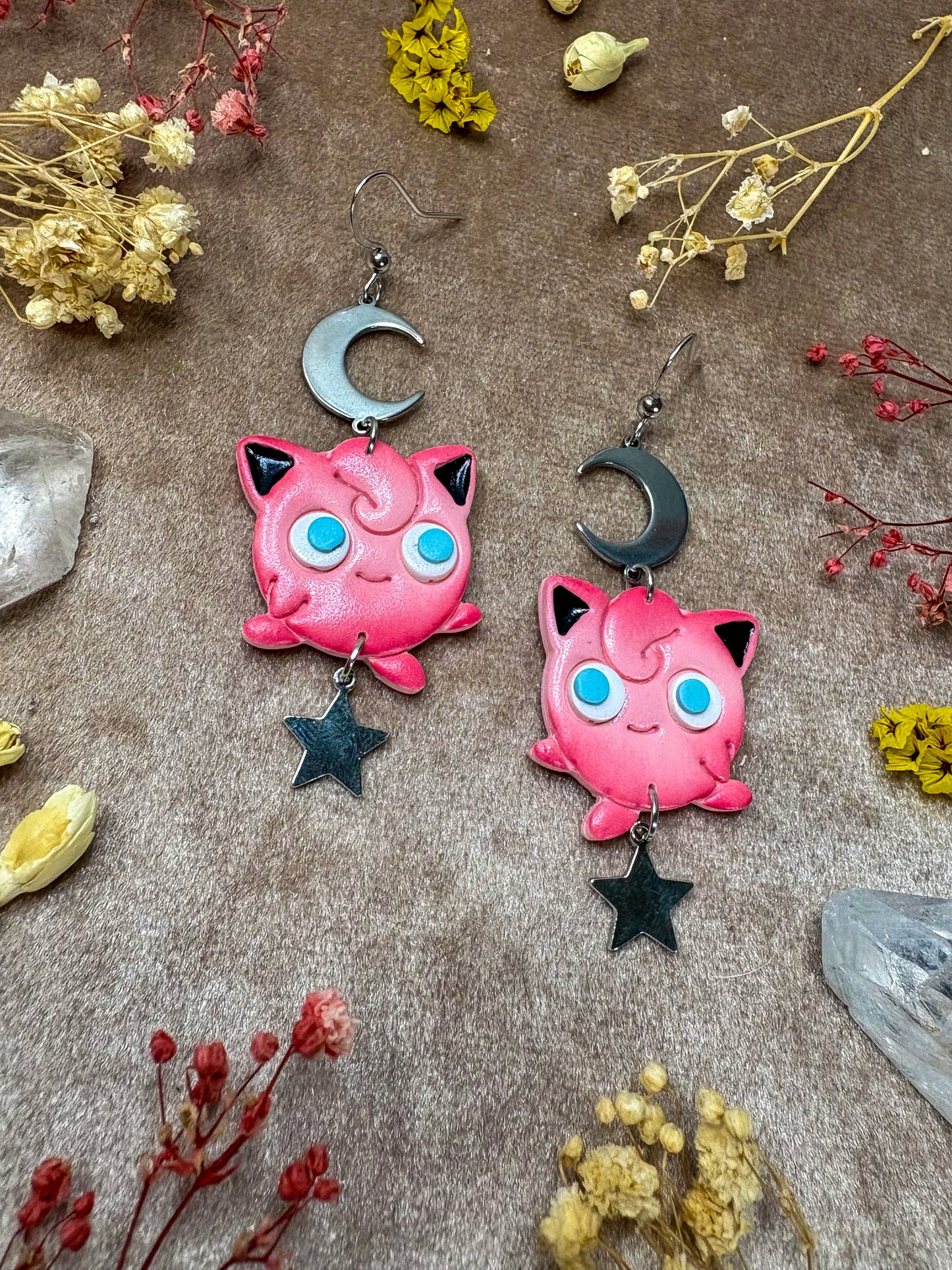 Pink Balloon Animal Earrings